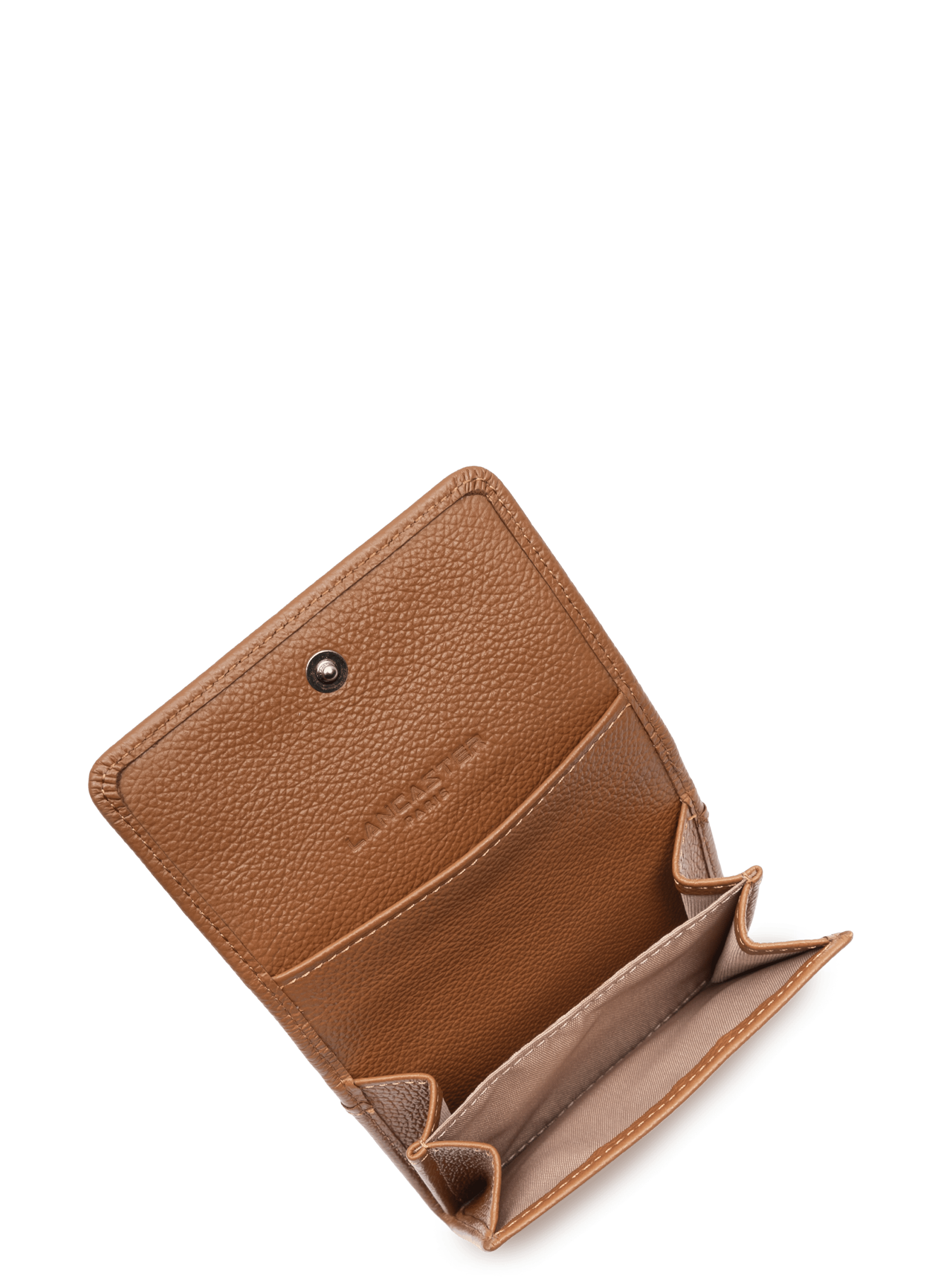 Card holder - foulonné pm LANCASTER Brown