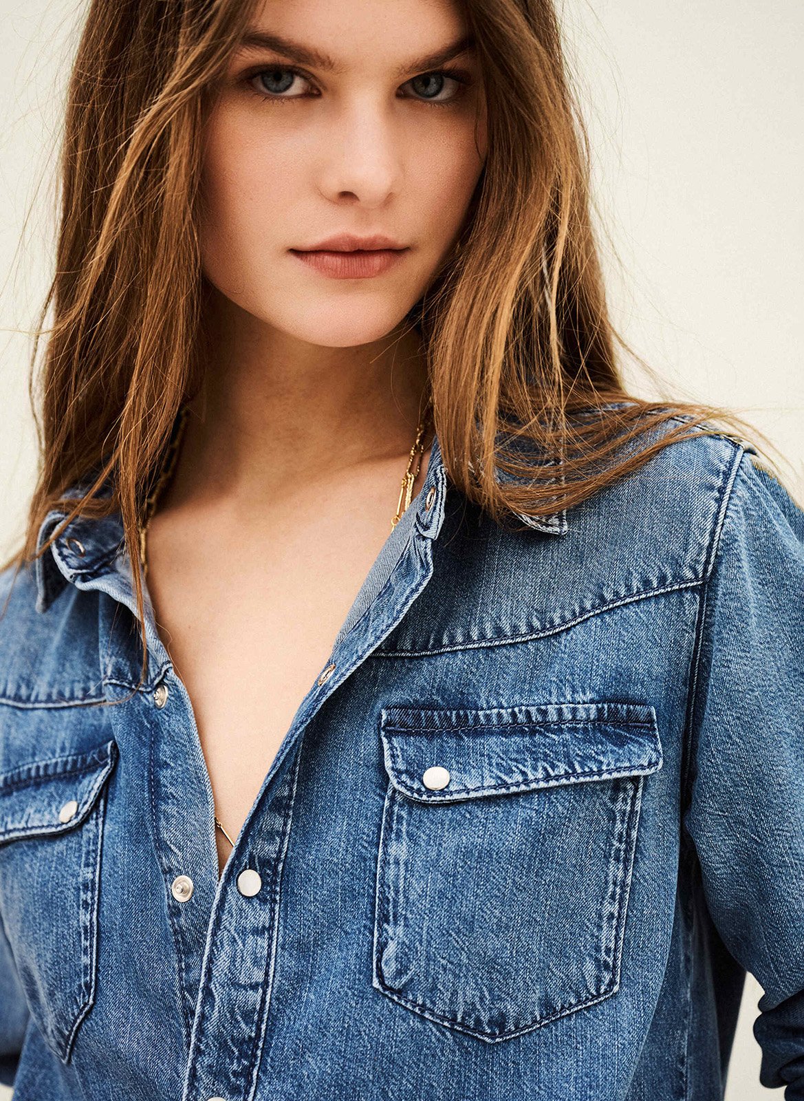 Adali classic collar straight shirt BA&SH Blue