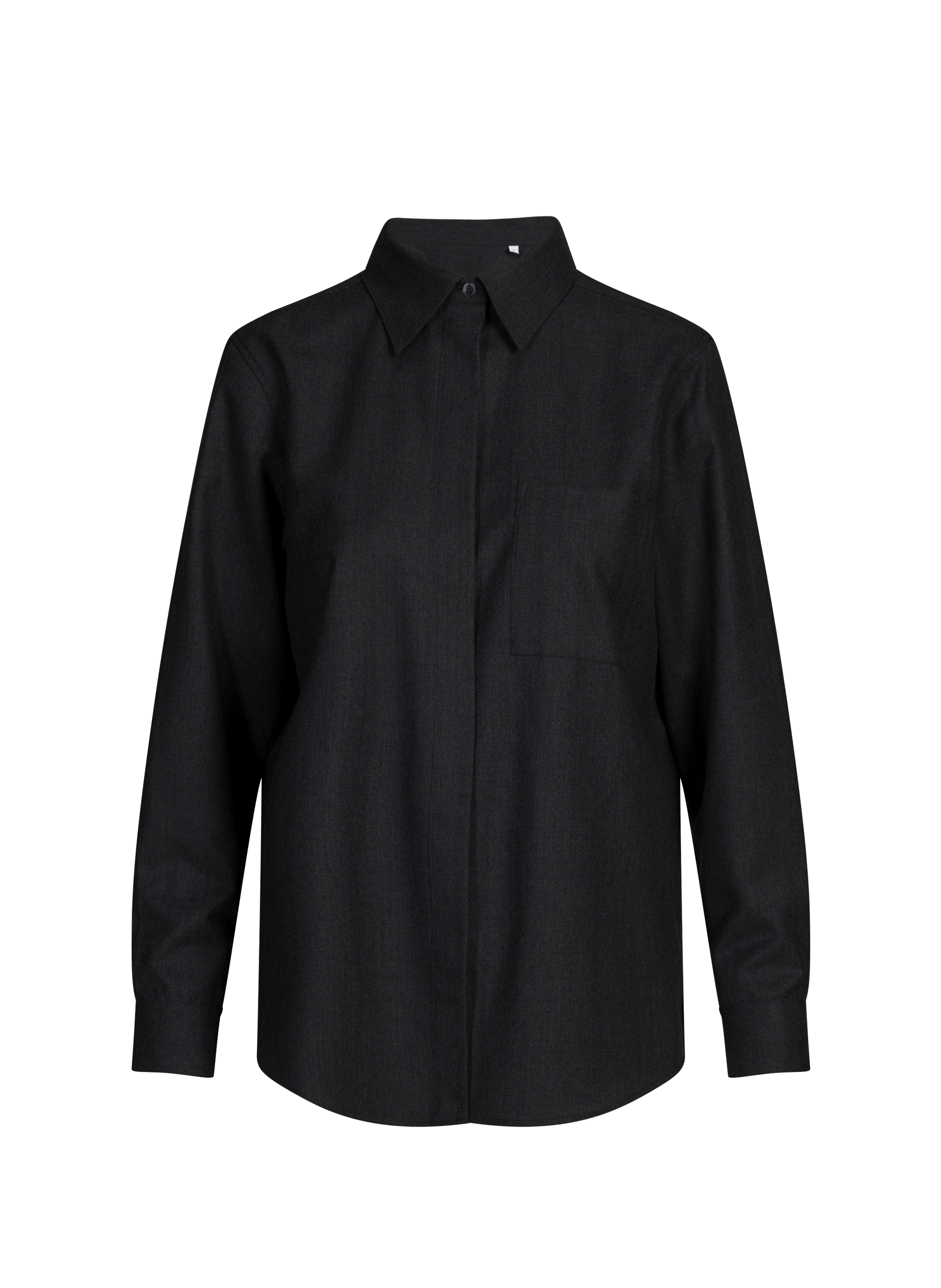 Chemise col classique en laine SAISON 1865 Gris