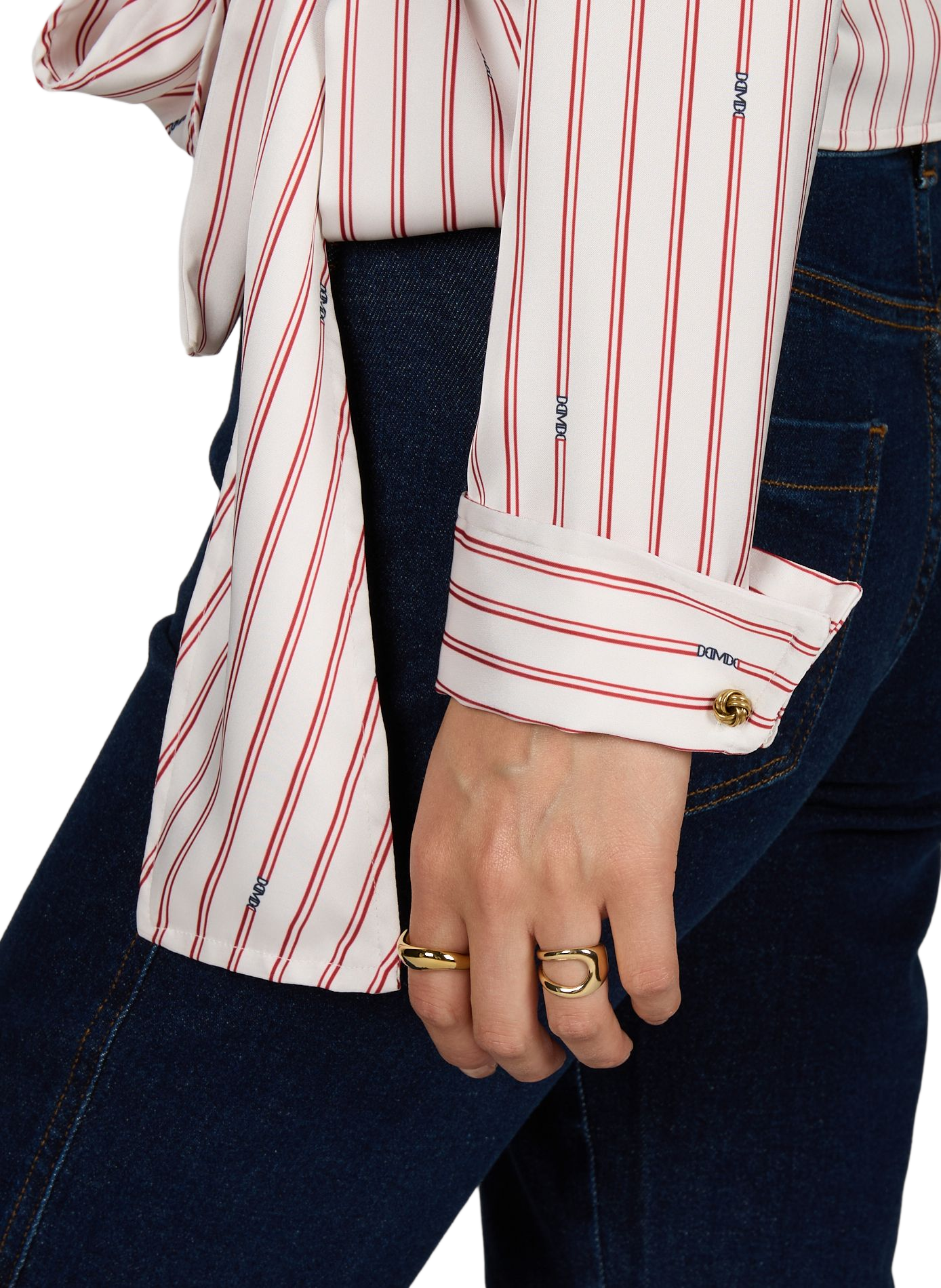 Wickelbluse mit Streifenmuster GUESS Mehrfarbig