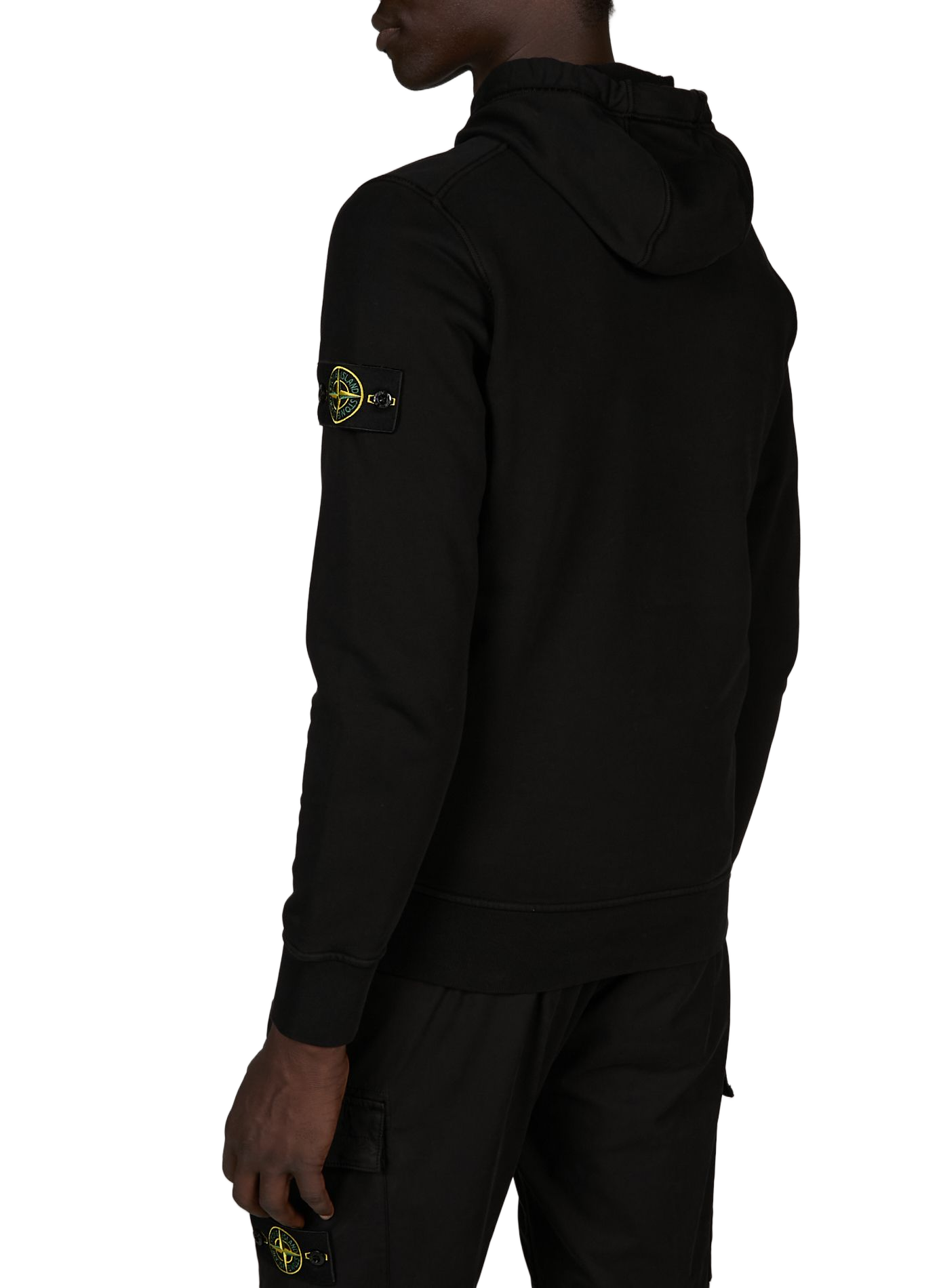 Einfarbiger Kapuzenpullover STONE ISLAND Schwarz