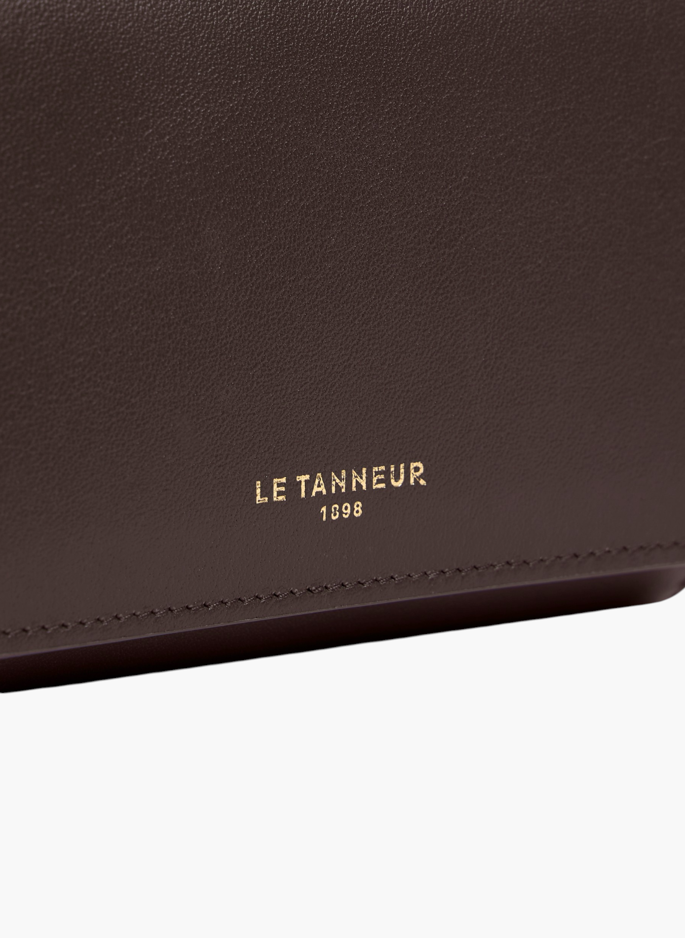 Portefeuille moyen modèle à rabat louison en cuir lisse | Marron LE TANNEUR Femme