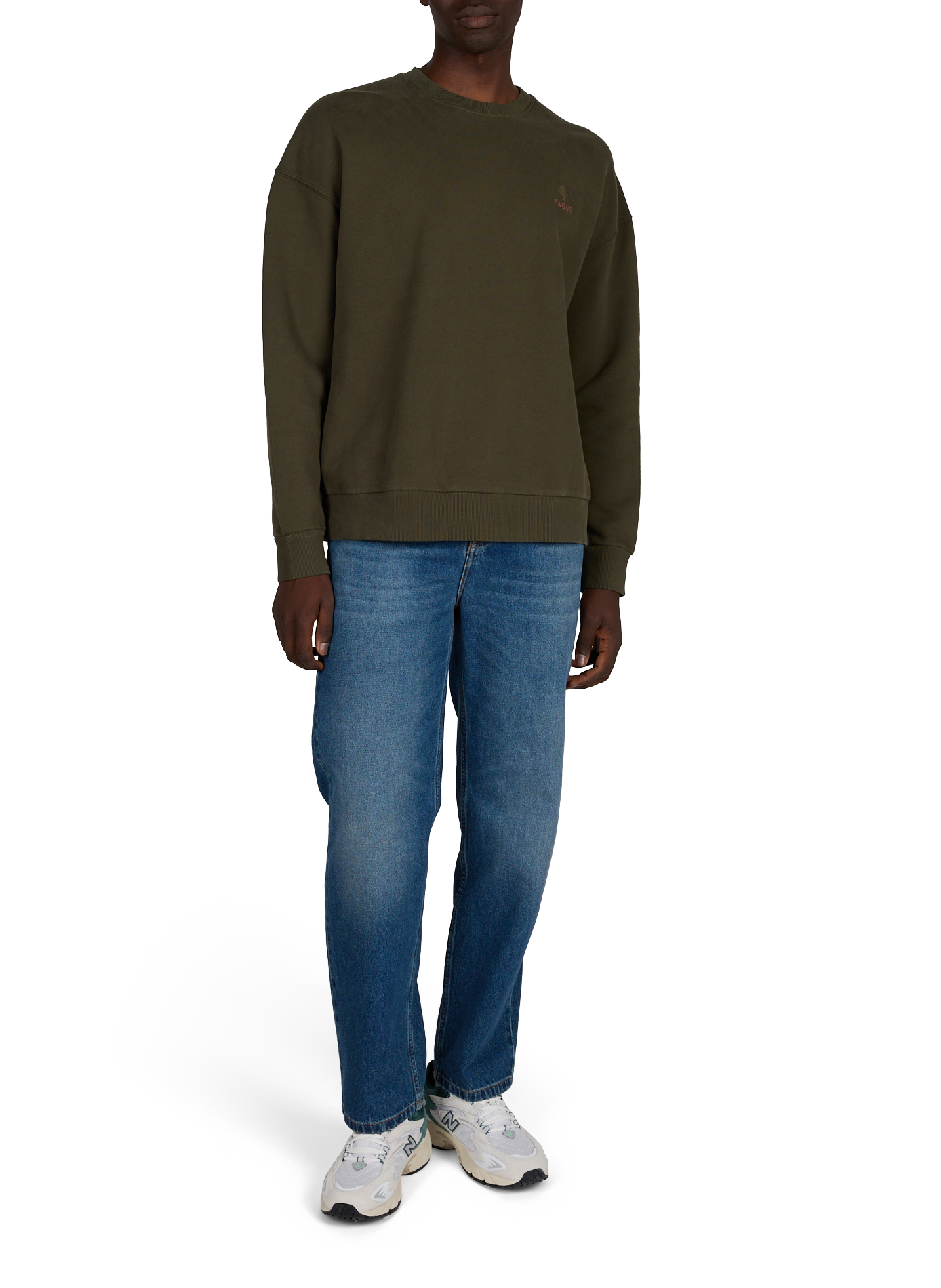 Sweatshirt droit en coton FAGUO Vert