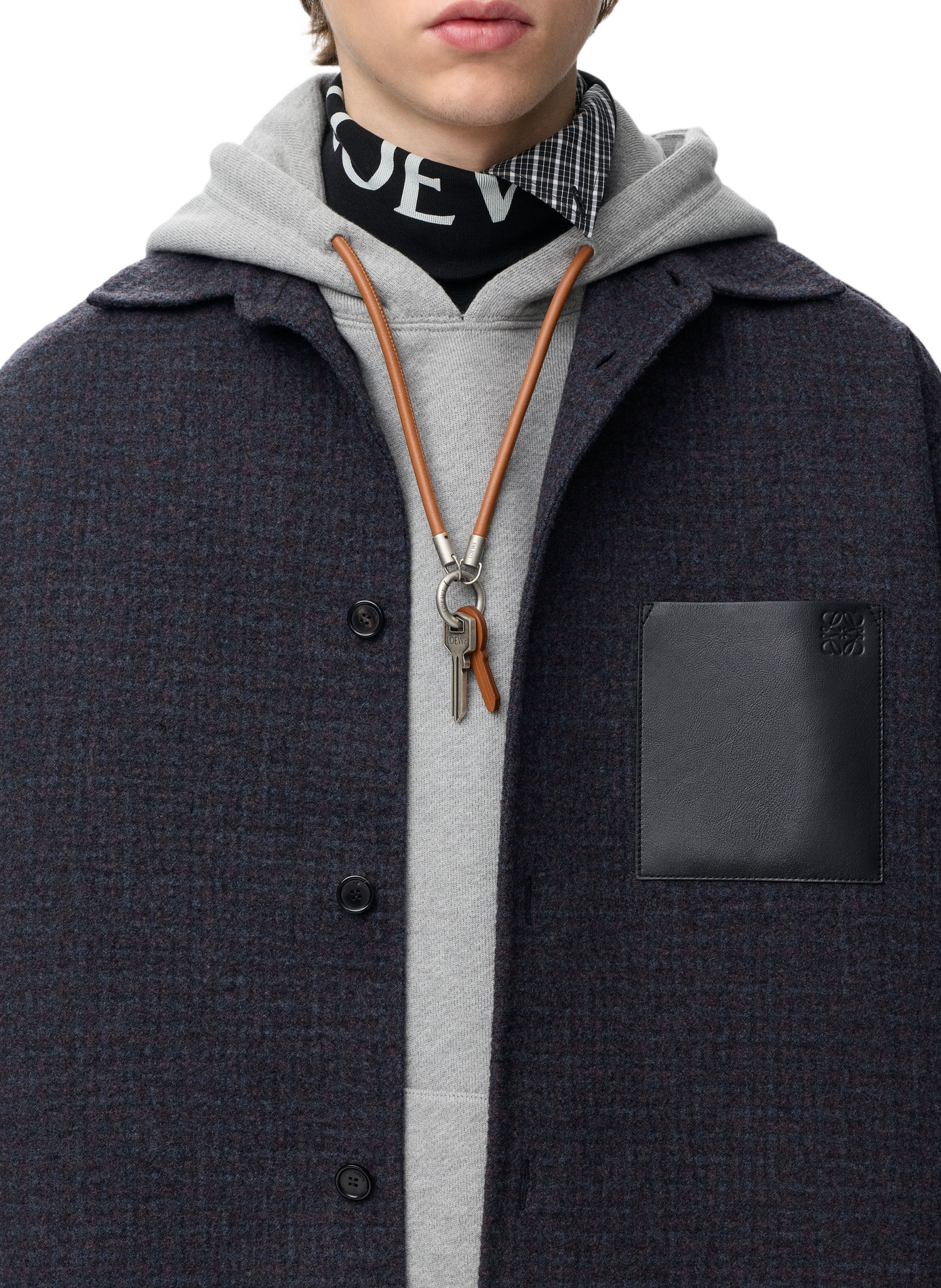 Wool-blend overshirt LOEWE Blue
