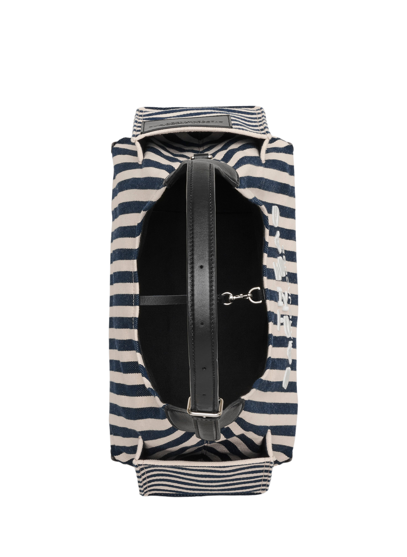 Sac The Stripe Canvas Belted en coton et lin MARC JACOBS Bleu