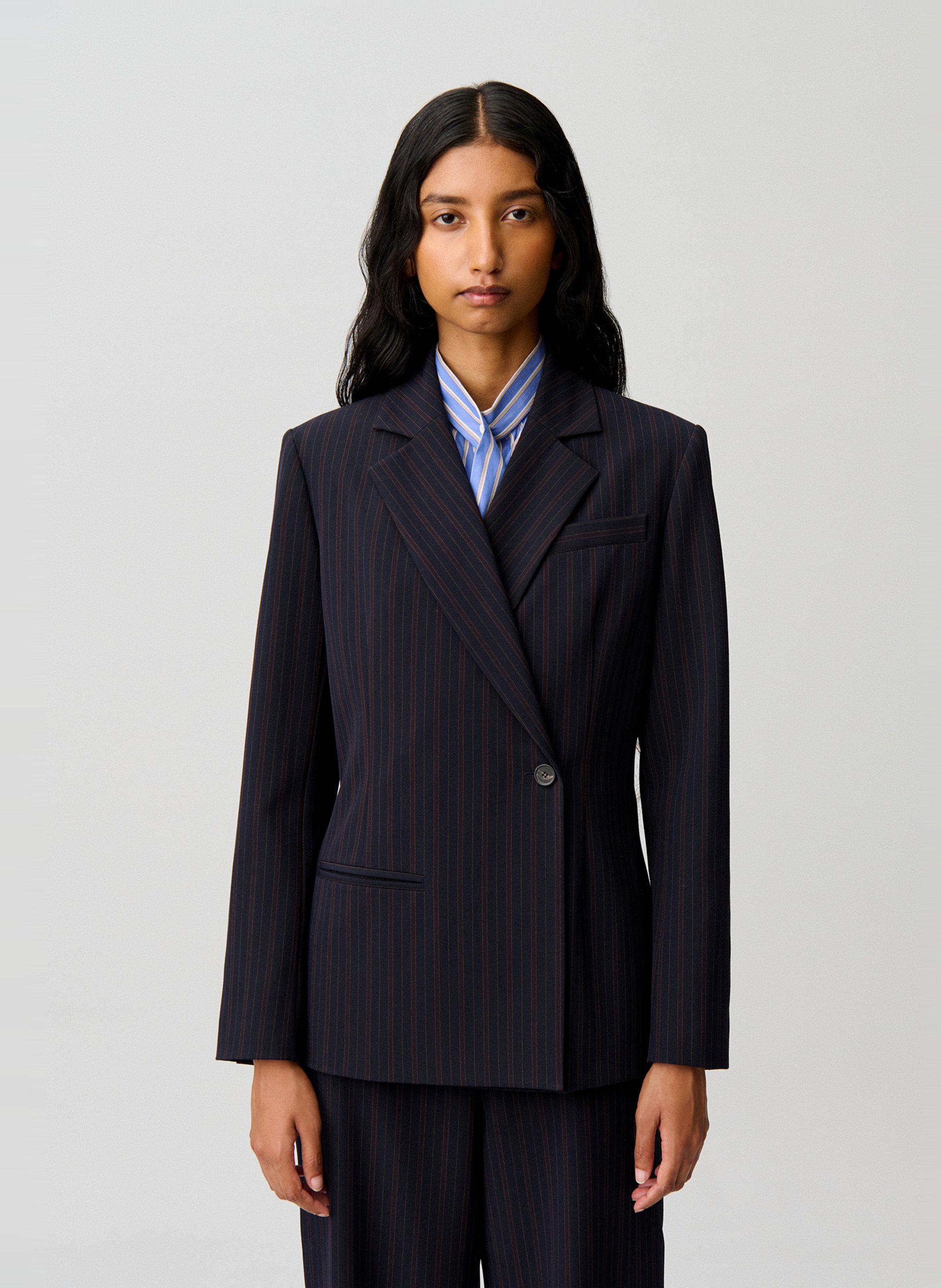 Veste de tailleur droite à rayures CLAUDIE PIERLOT Multicolore