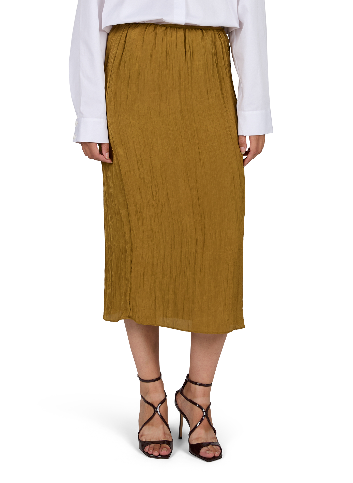 Fluid Midi Skirt TIBI Yellow