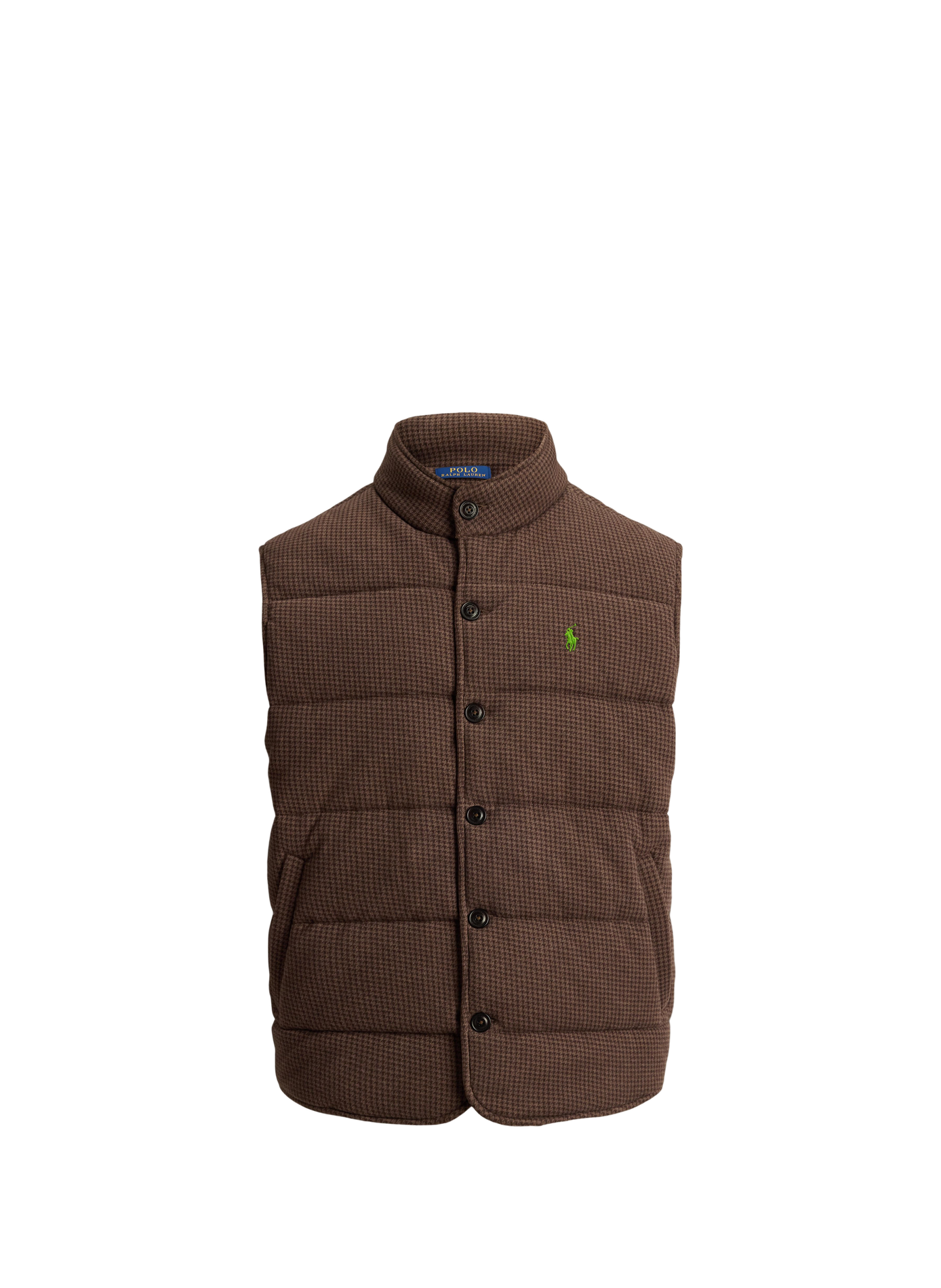 Blouson sans manches motif pieds-de-poule en coton  POLO RALPH LAUREN Beige
