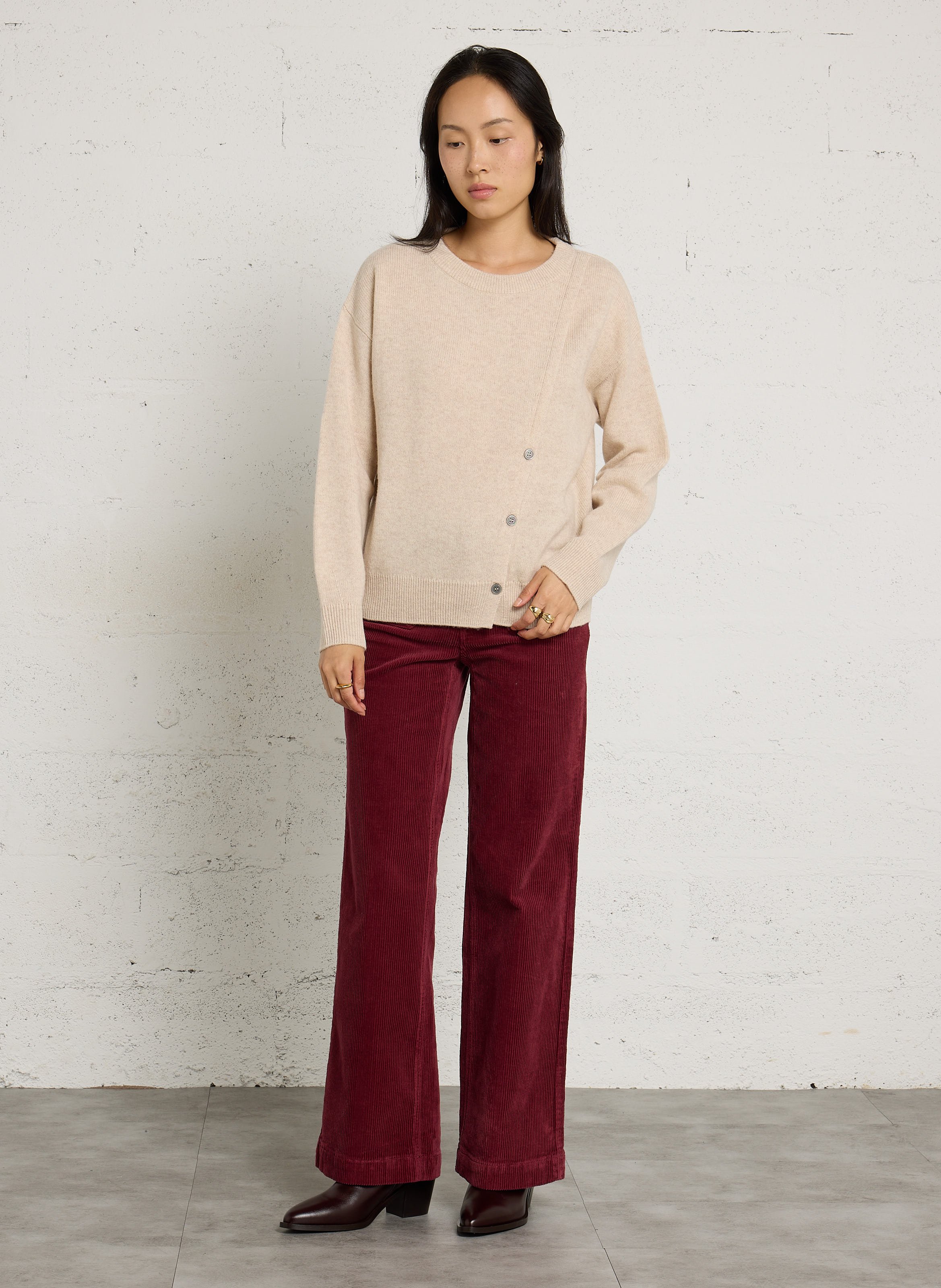 Pull oversize en laine abby MAISON 123 Blanc