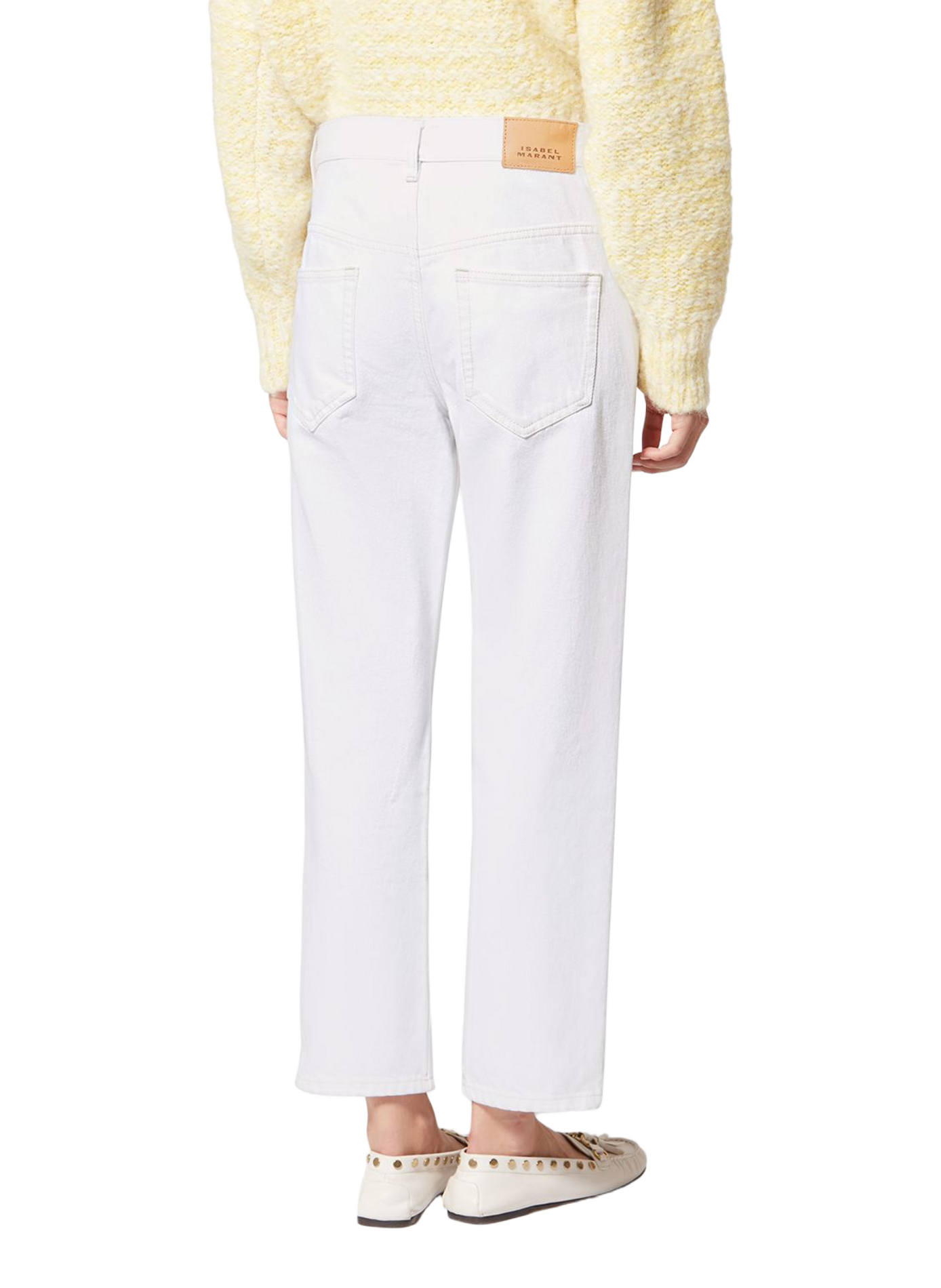 Dakota 7/8 length cotton denim jeans ISABEL MARANT White
