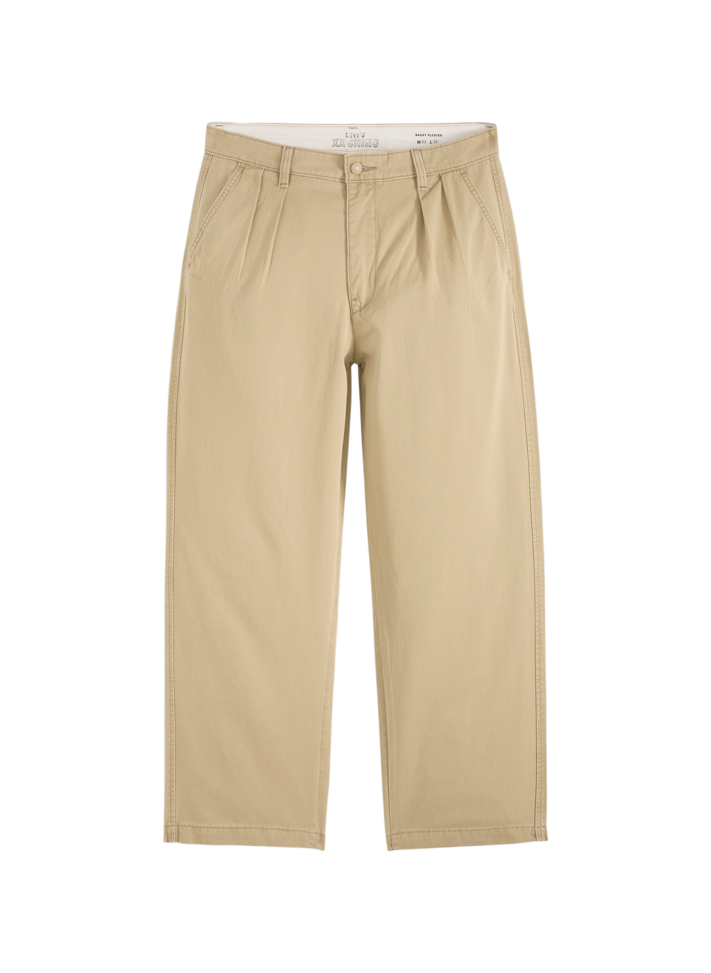 Weite High-Waist Baumwollhose LEVI'S Beige