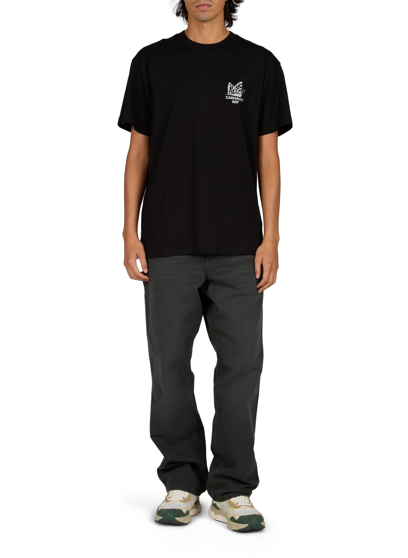 T-shirt ample col rond imprimé en coton CARHARTT WIP Noir
