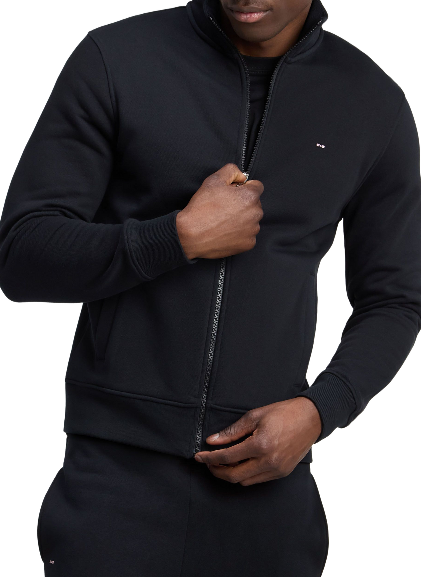 Sweat slim en coton EDEN PARK Noir