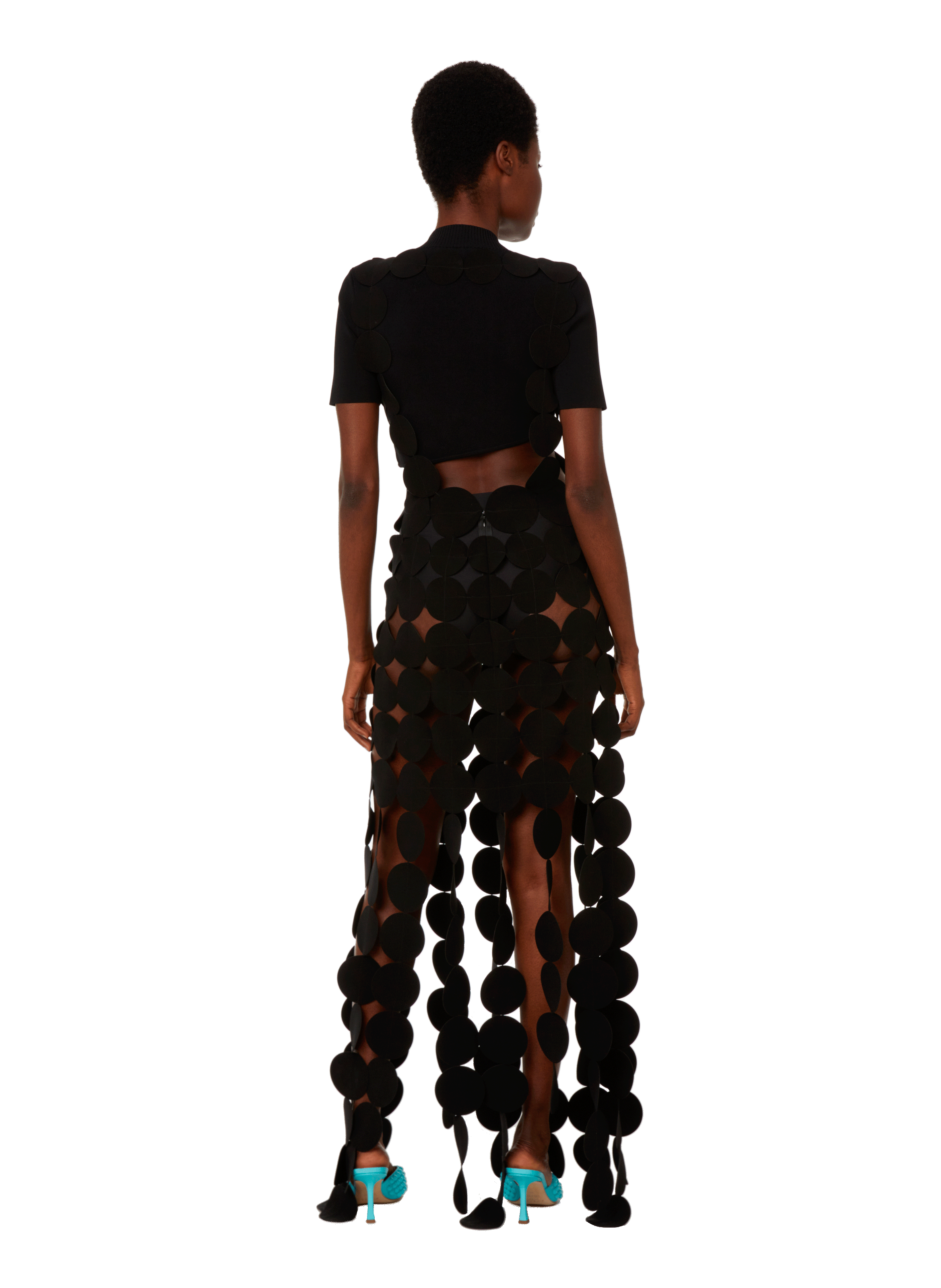 Circle maxi dress  A.W.A.K.E. MODE Black