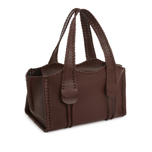 Chloé Leather Tote Bag In Brown