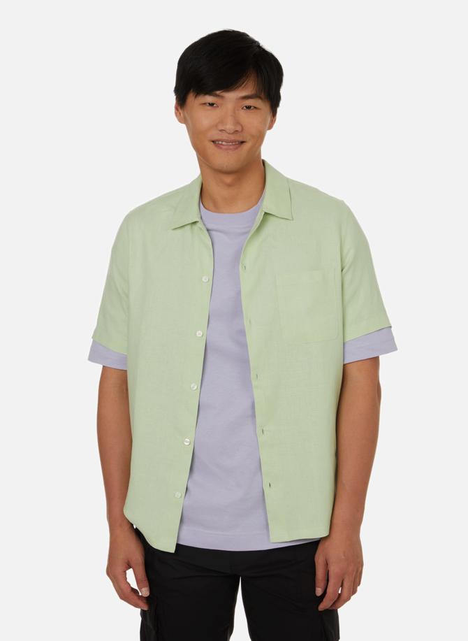 Short-sleeved linen shirt SAMSOE SAMSOE
