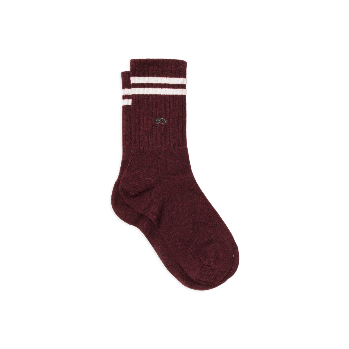 Chaussettes en coton peigné retro  Bordeaux