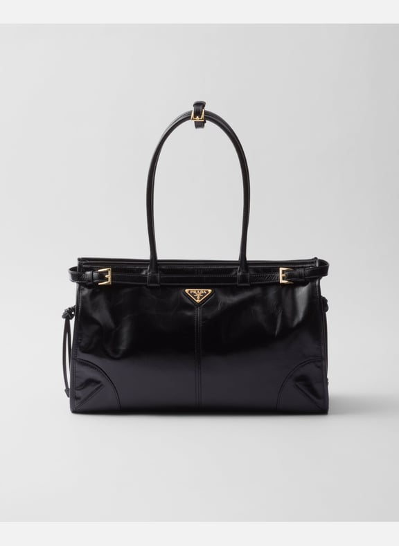 Grand sac à main prada bonnie en cuir Noir by PRADA PRADA Grand sac à main prada bonnie en cuir Noir