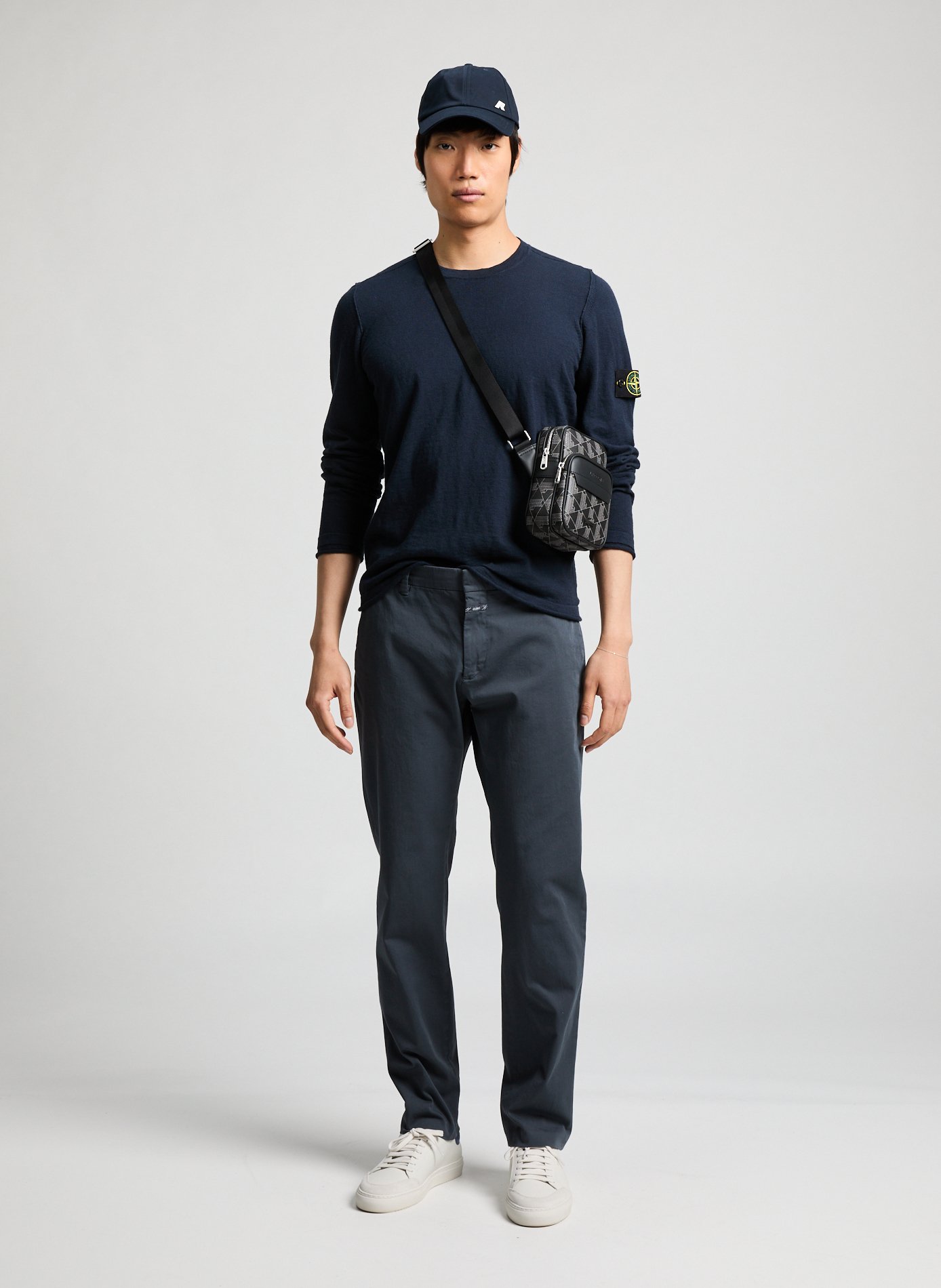 Sac à bandoulière monogrammé LACOSTE Gris