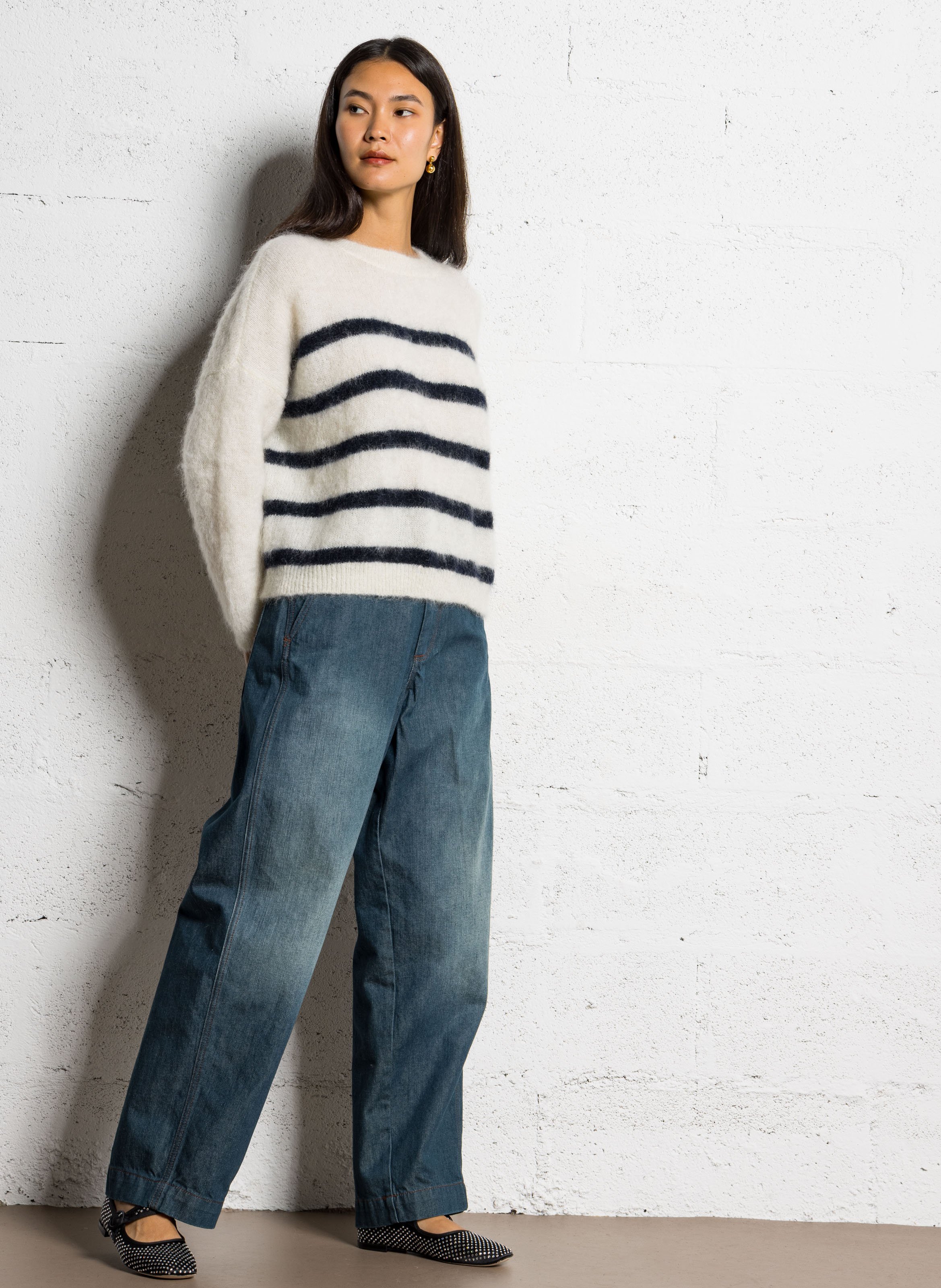 Ballerines à strass georgia REPETTO Noir