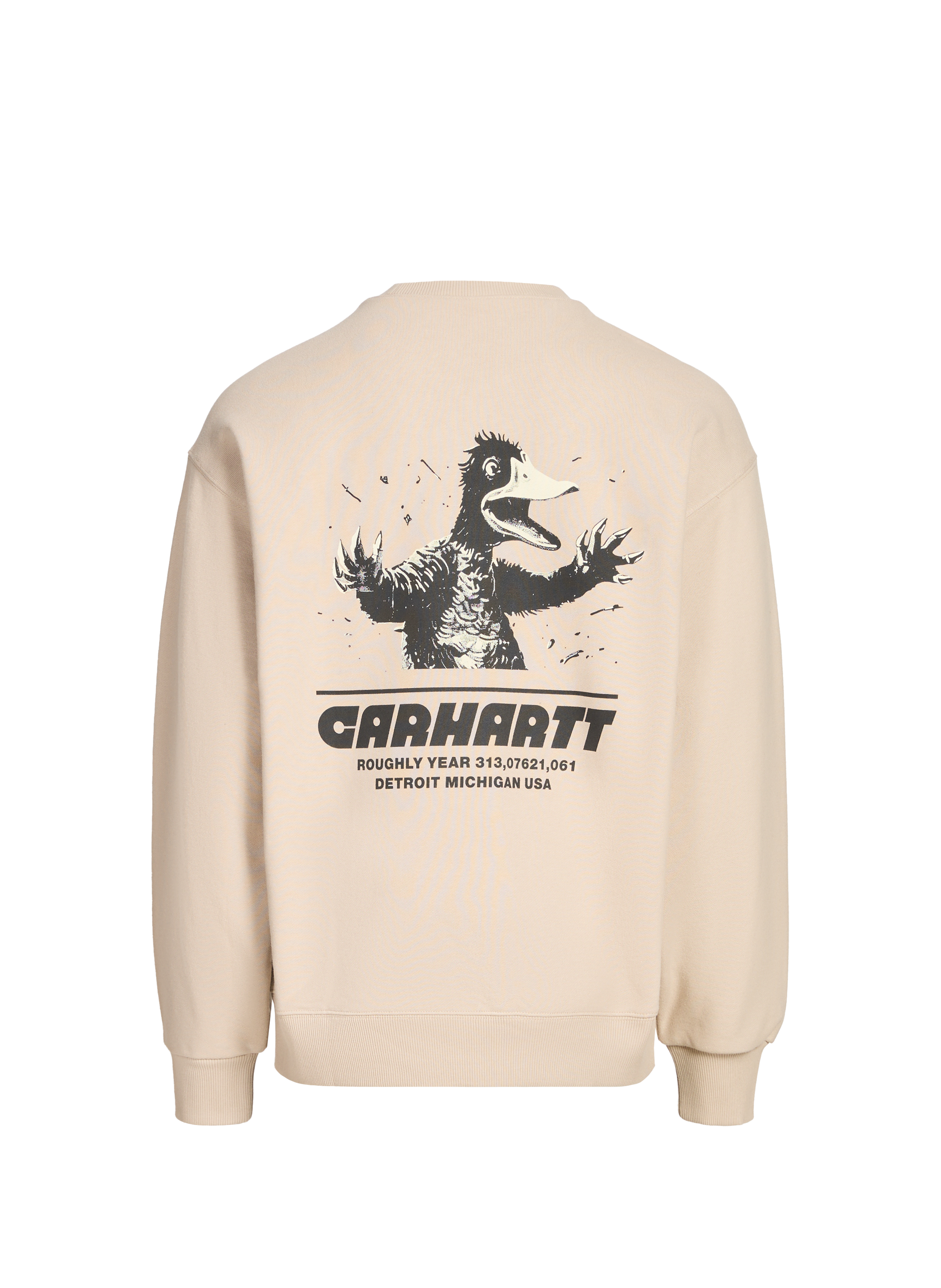 Oversized cotton screen-printed sweatshirt CARHARTT WIP Beige