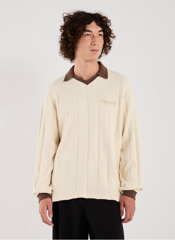 Polo à manches longues en coton Blanc by REPRESENT REPRESENT Polo à manches longues en coton Blanc
