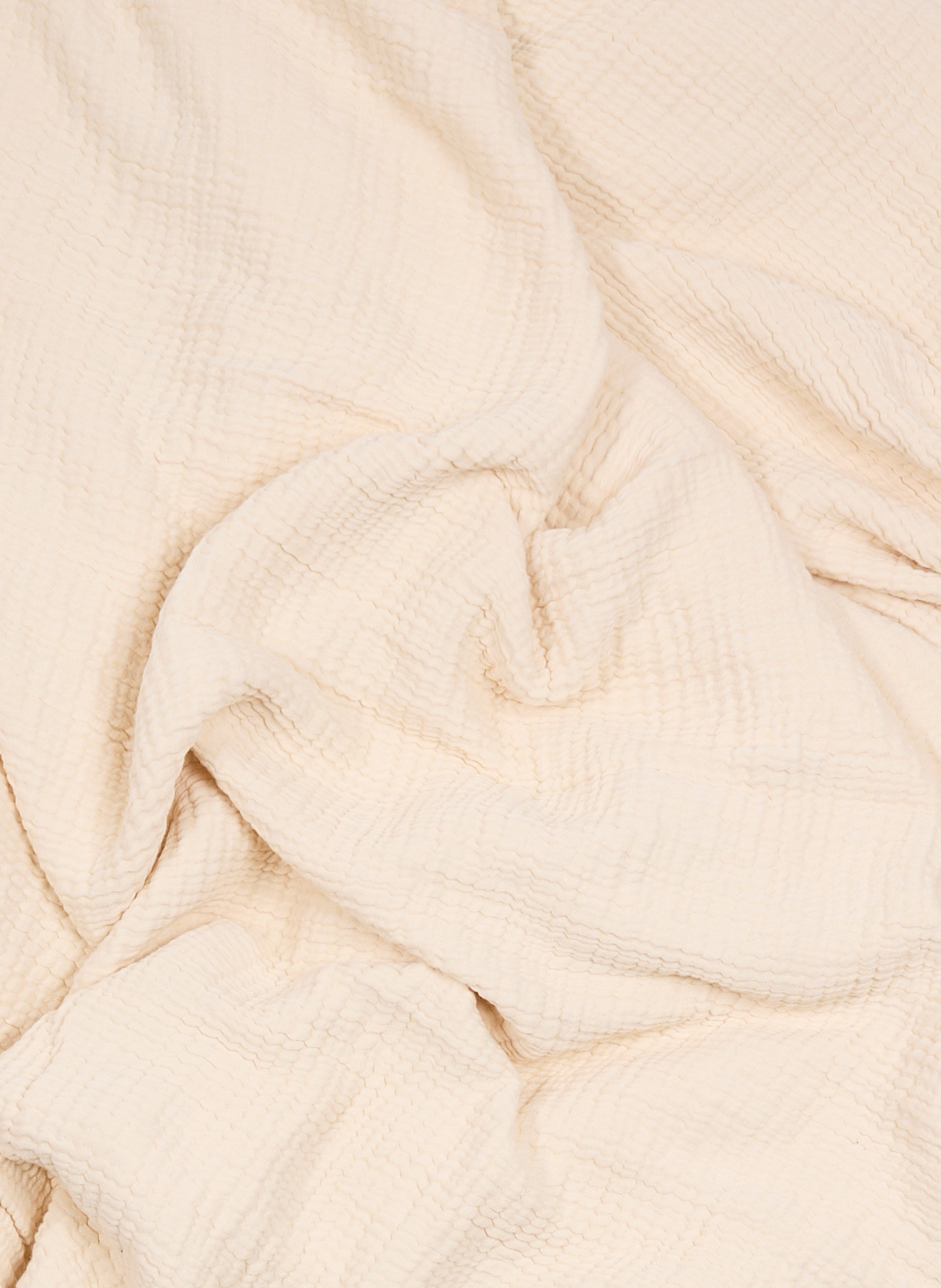 Couvre-lit en gaze de coton AU PRINTEMPS PARIS Beige