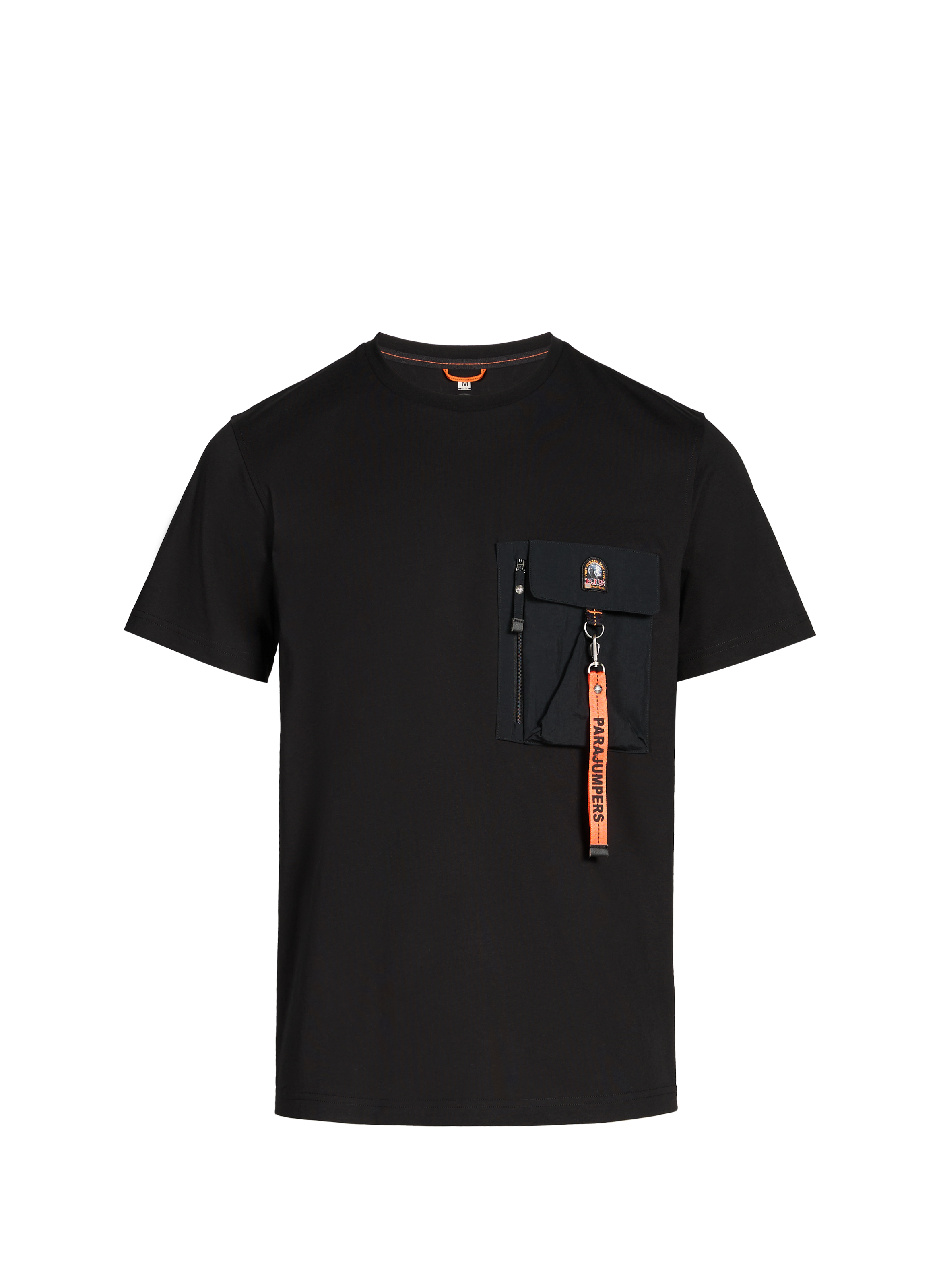 Straight fit t-shirt with pocket in cotton PARAJUMPERS Black