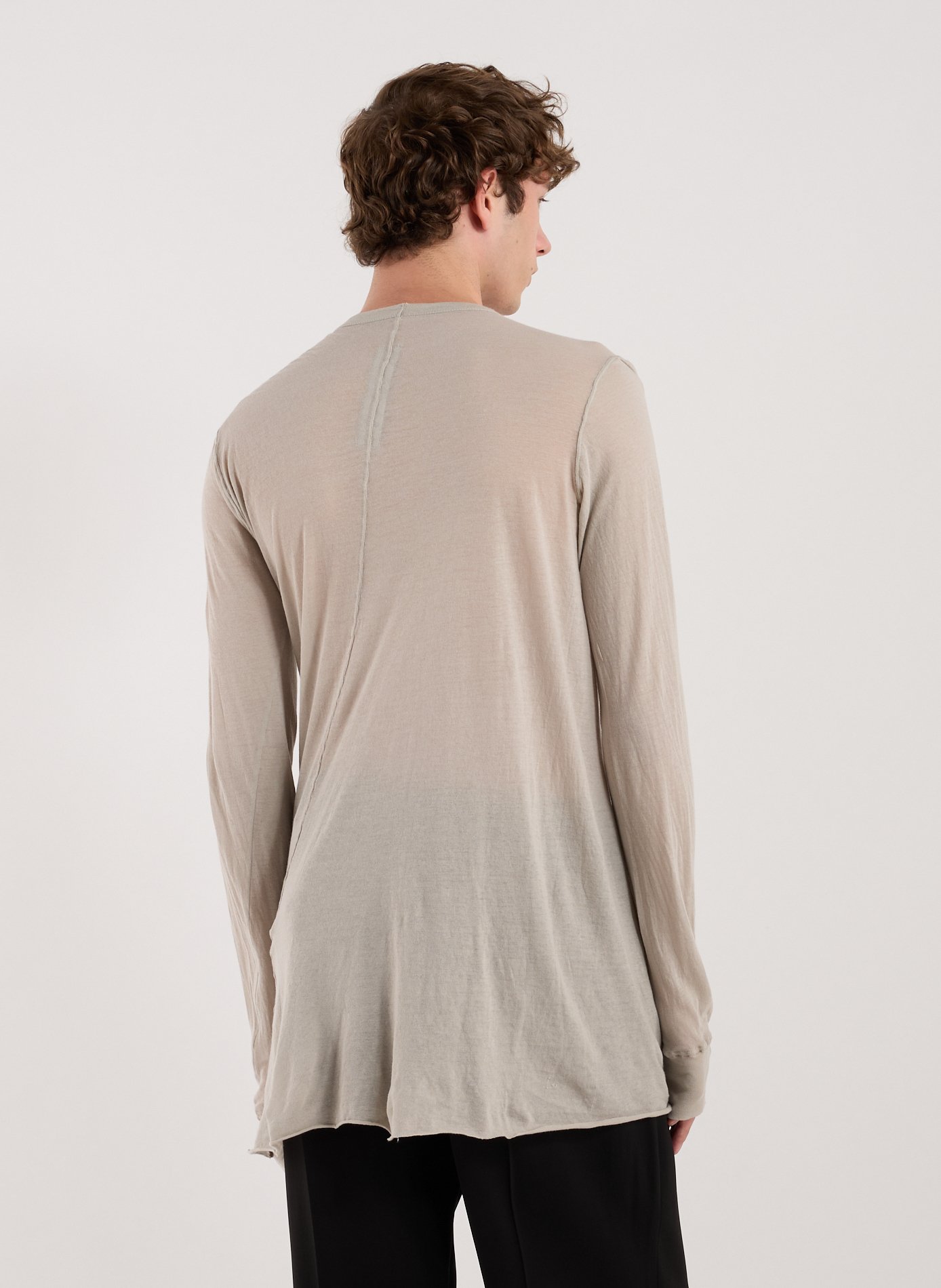 Long-sleeve cotton T-shirt RICK OWENS Beige