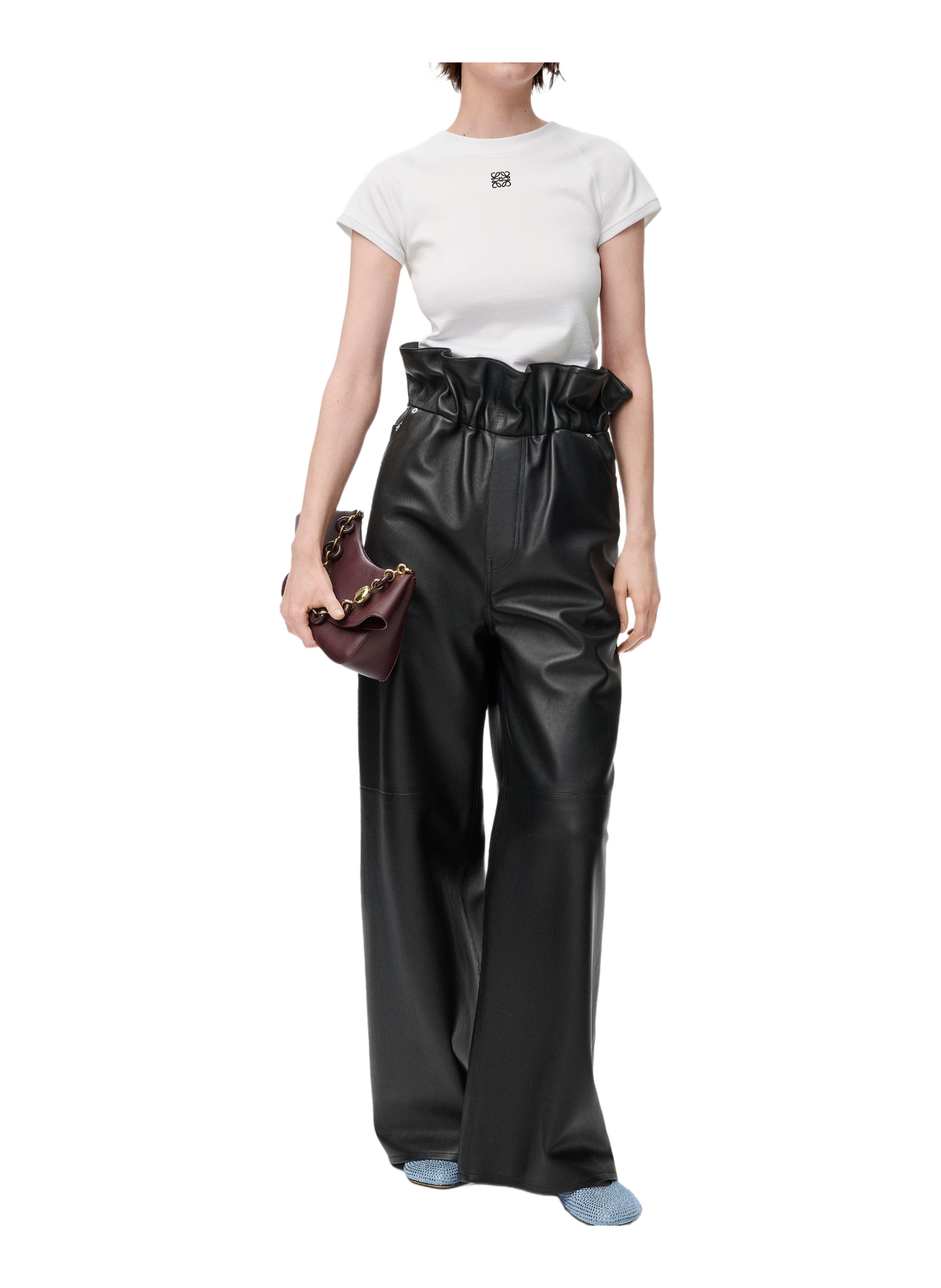 Fitted blended cotton t-shirt LOEWE White