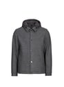 Hooded jacket in blended wool and cotton. | Grey by WOOLRICH WOOLRICH Hooded jacket in blended wool and cotton. | Grey