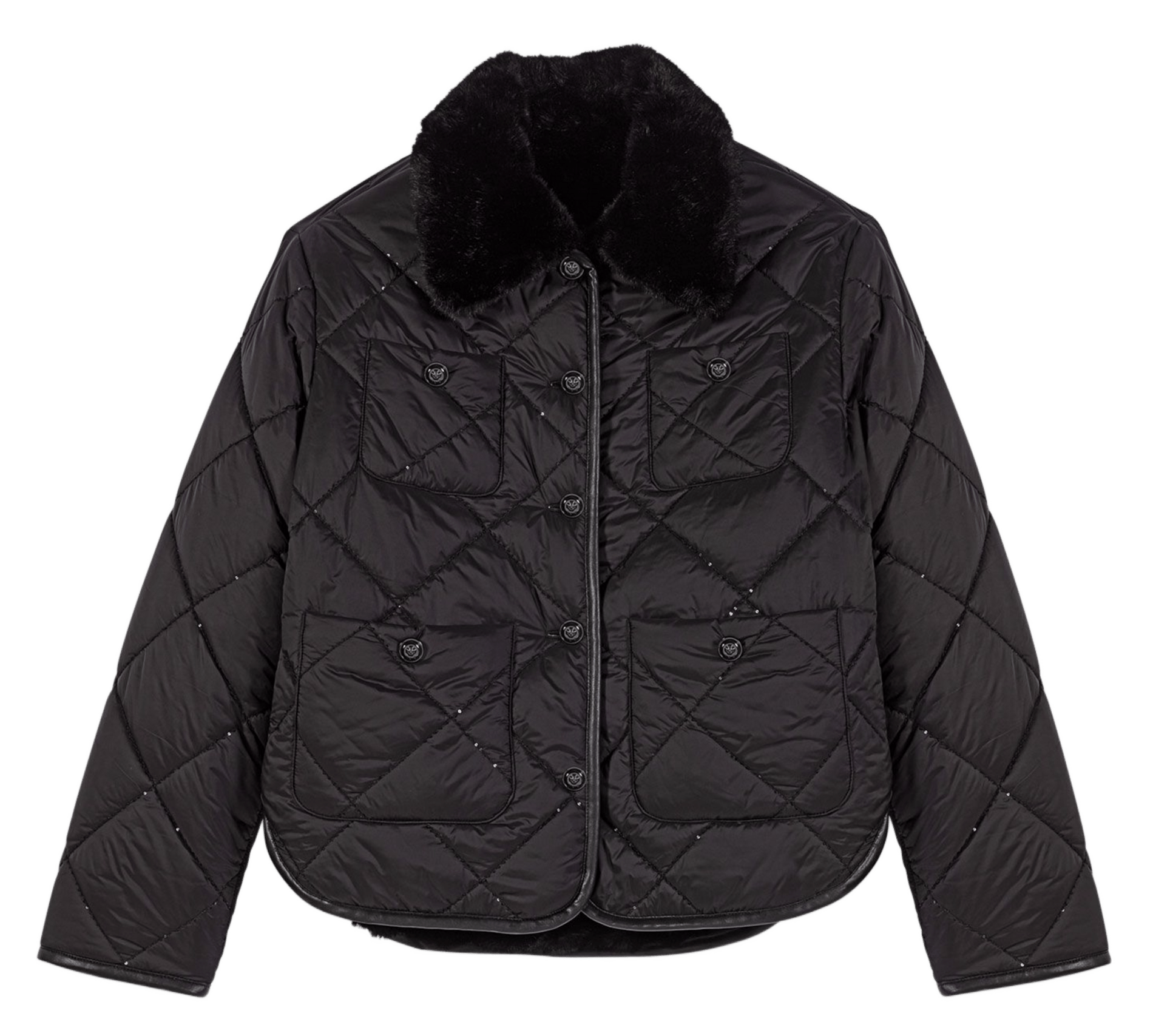 Manteau court réversible MAJE Noir