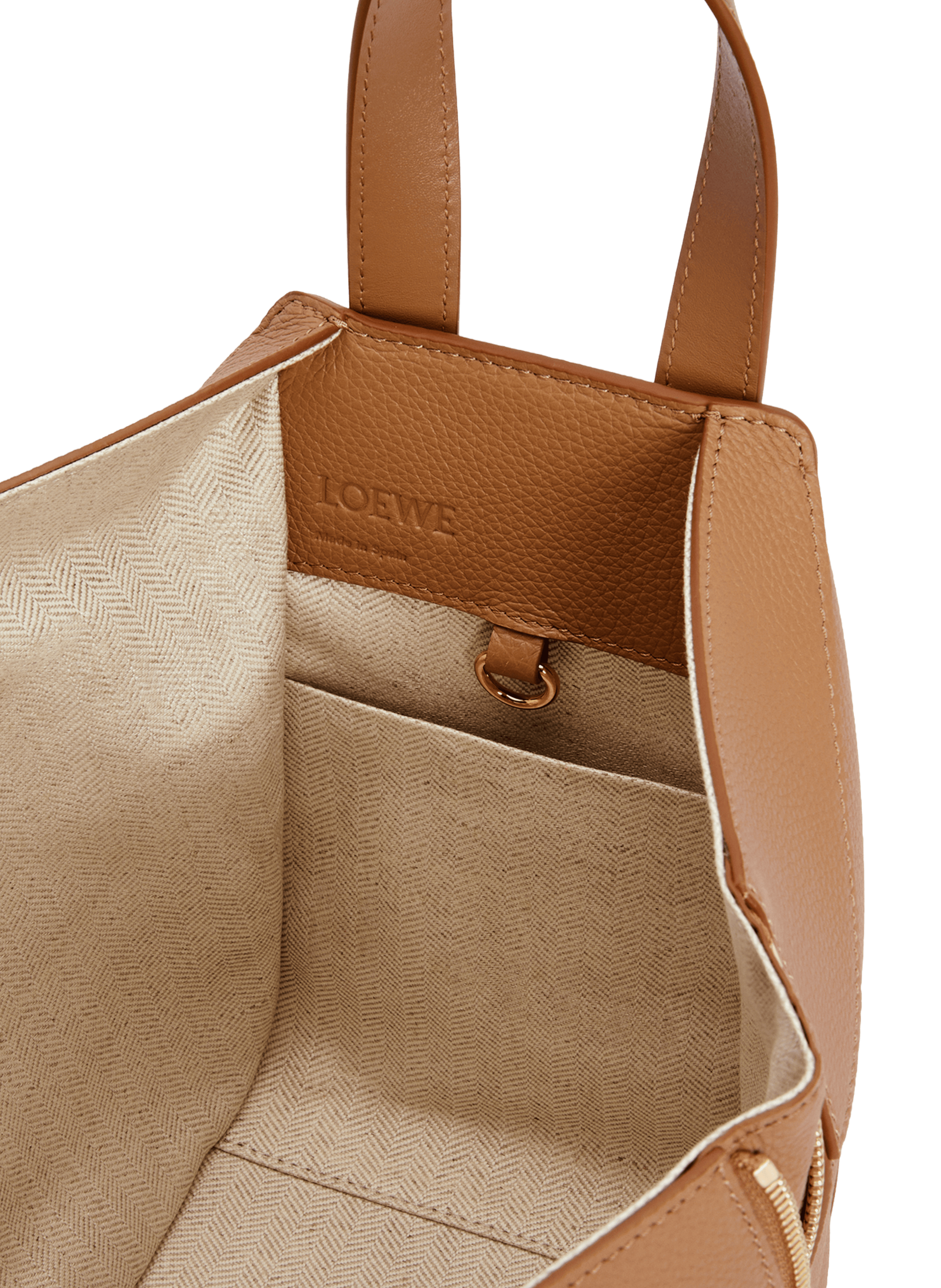 Hammock Compact grained leather shoulder bag LOEWE Brown