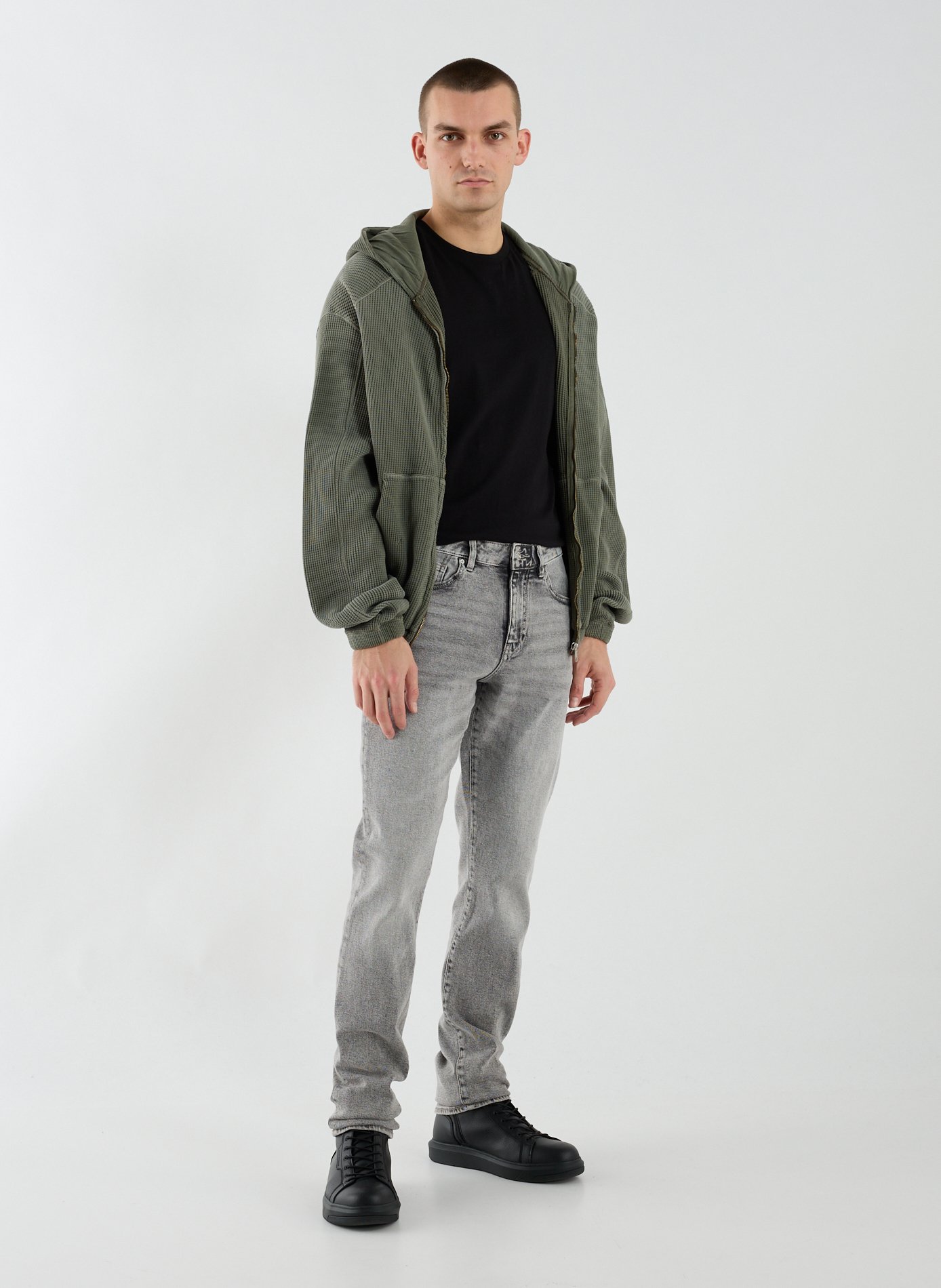 Slim fit stretch denim jeans in cotton ARMANI EXCHANGE Grey