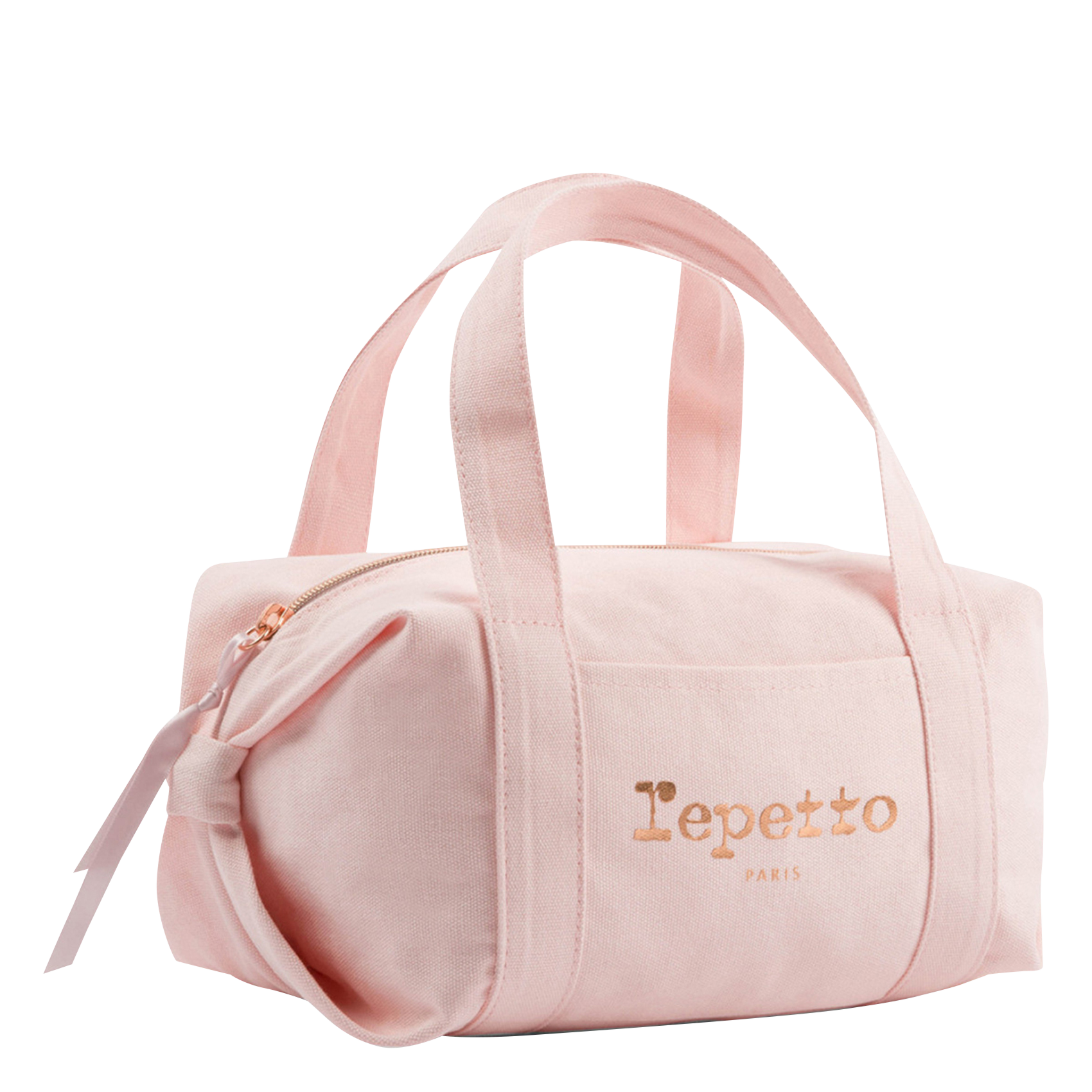 Sac épaule polochon logo imprimé en coton REPETTO Rose