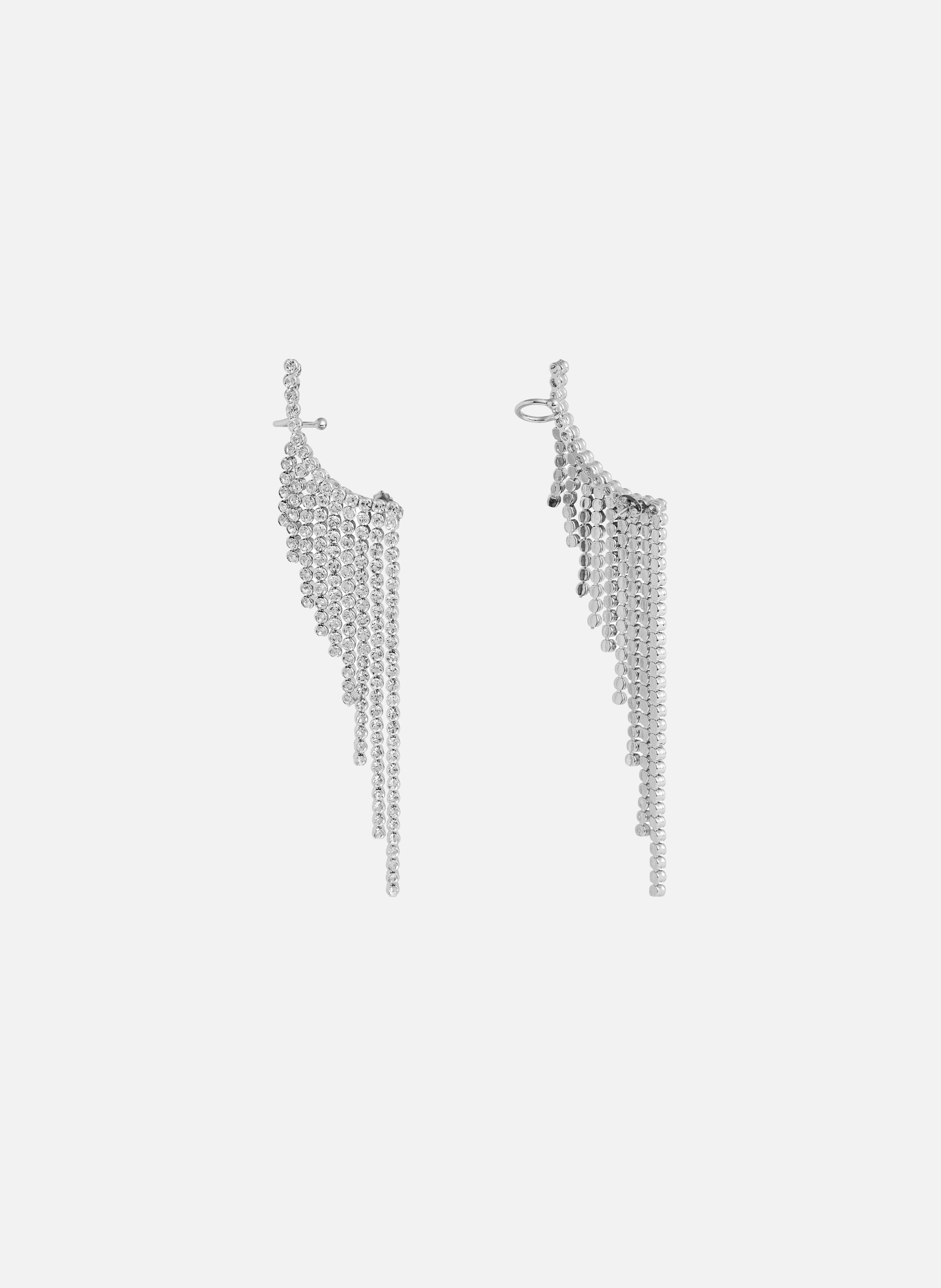 Boucles d’oreilles strass RABANNE Argent
