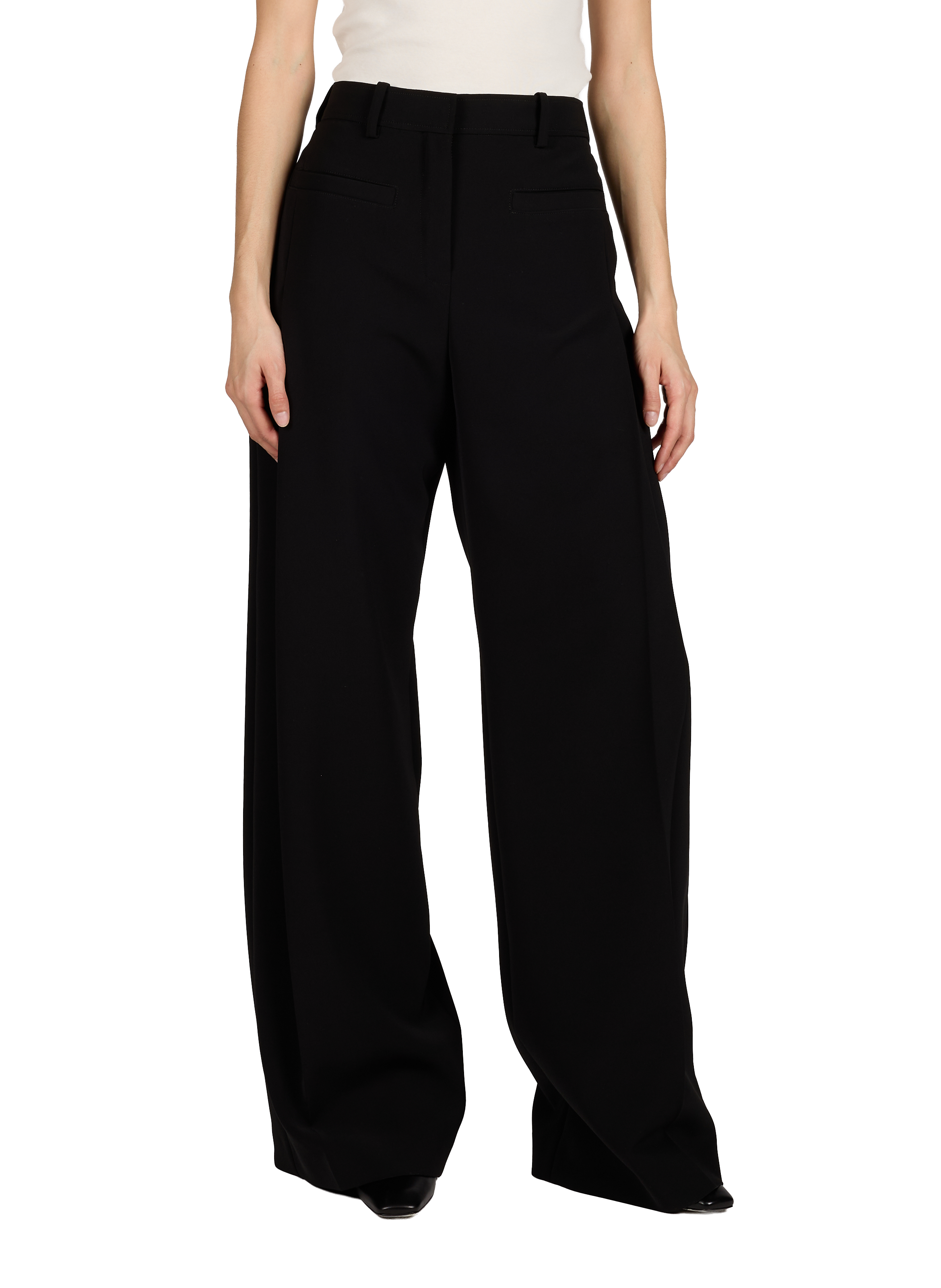 Flared Heritage Pleated Pants COURRÈGES Black