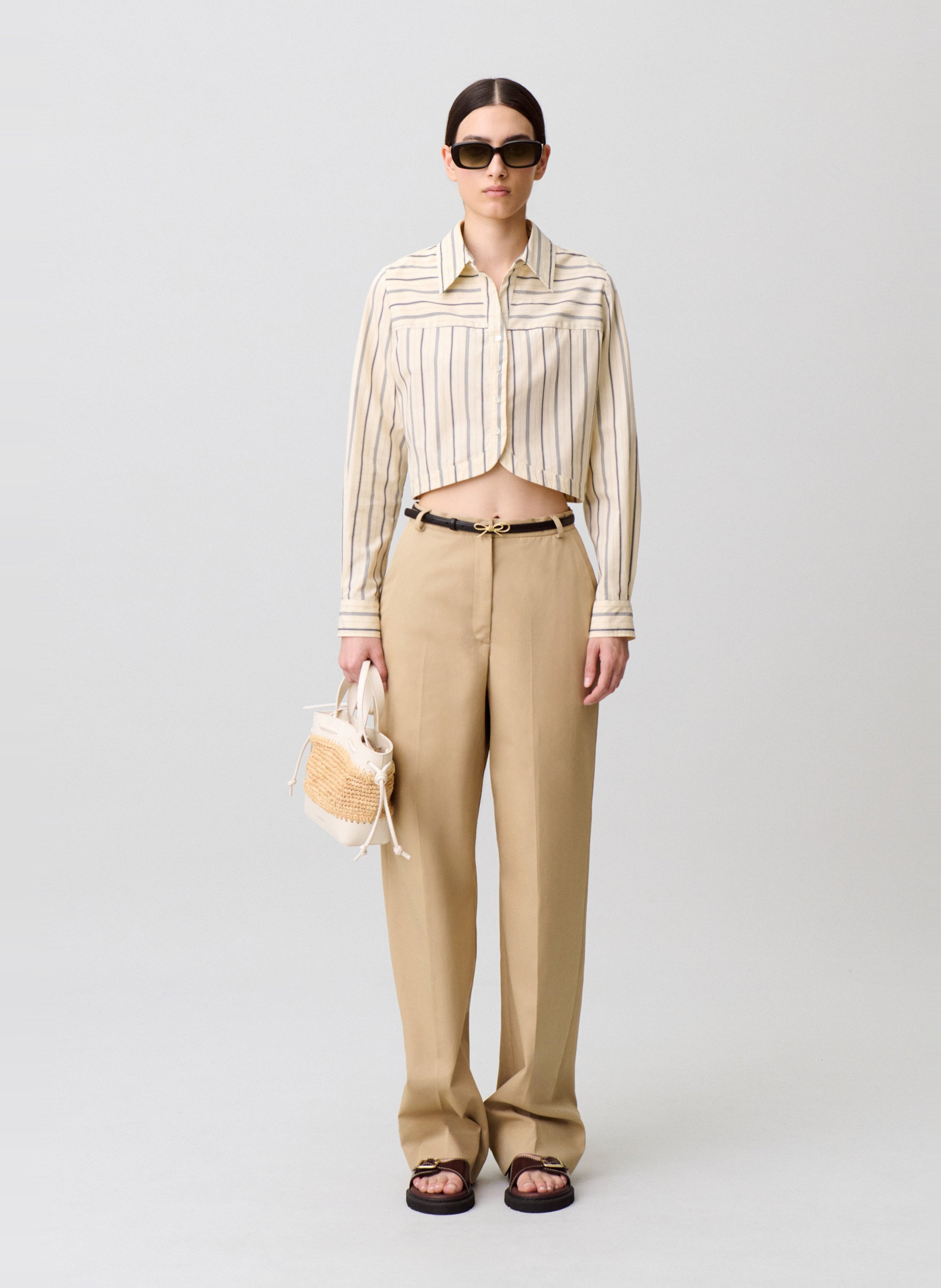 Chemise droite en coton CLAUDIE PIERLOT Multicolore