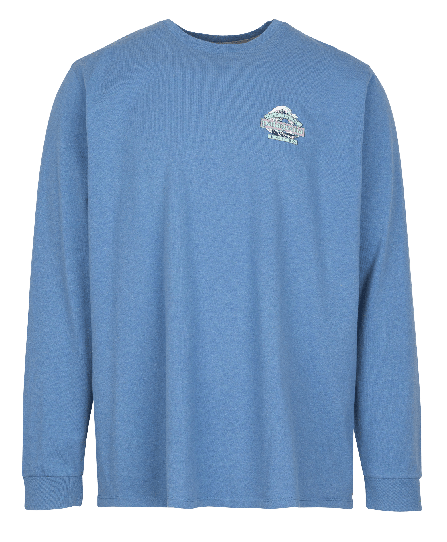 Tee-shirt droit col rond en coton recyclé mélangé PATAGONIA Bleu