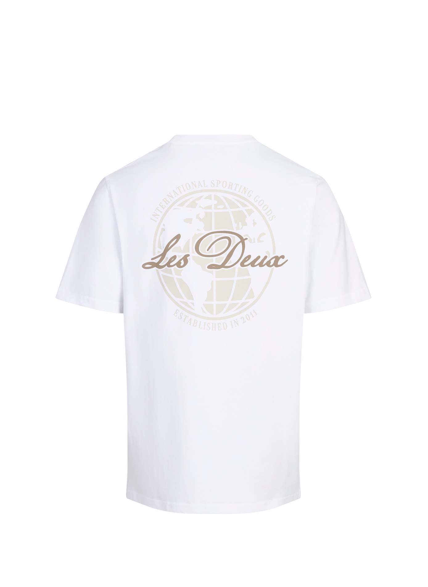 Tee-shirt droit uni à détail serigraphié LES DEUX Blanc