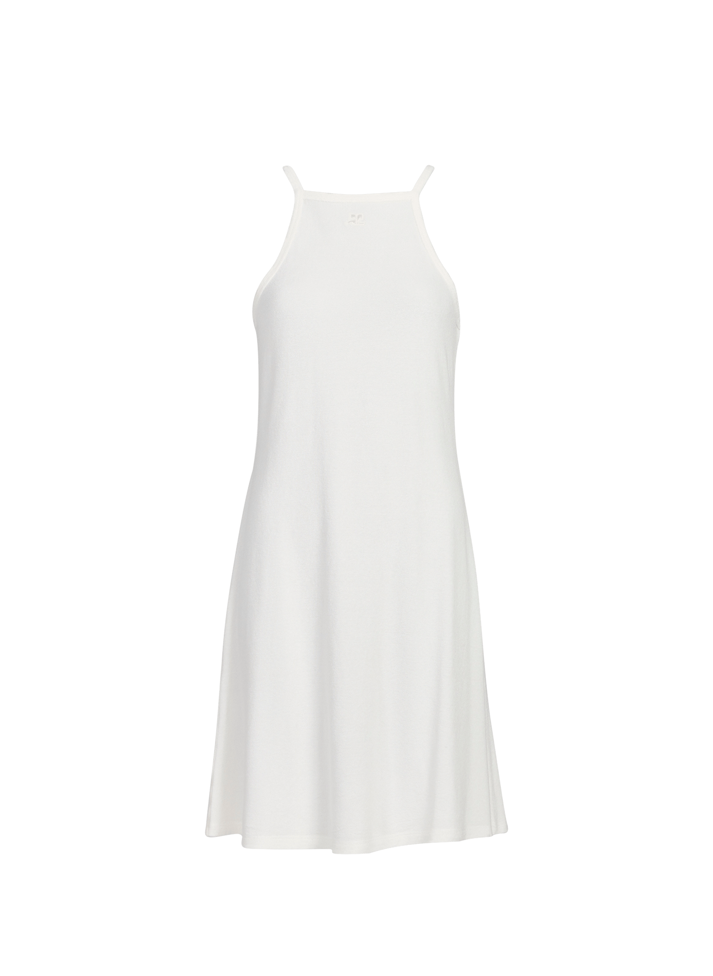 Short dress with American neckline COURRÈGES White