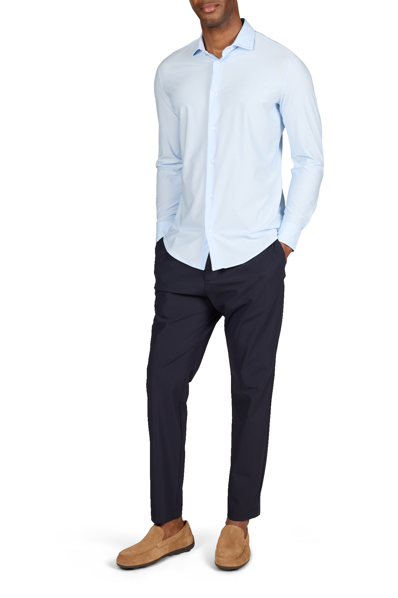 Chemise droite col classique CRUNA Bleu