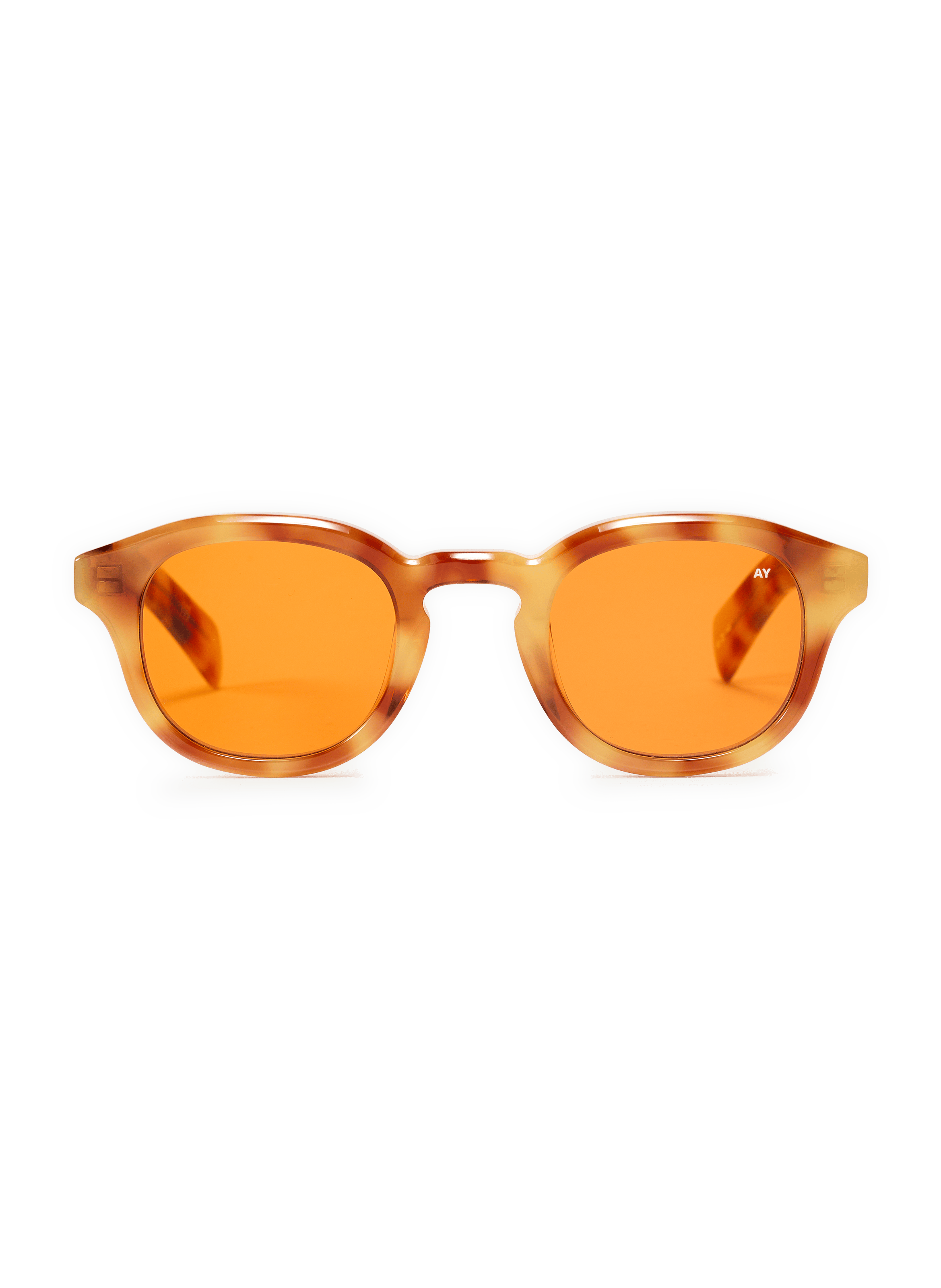 Lunettes de soleil rondes en acétate AY STUDIOS Jaune