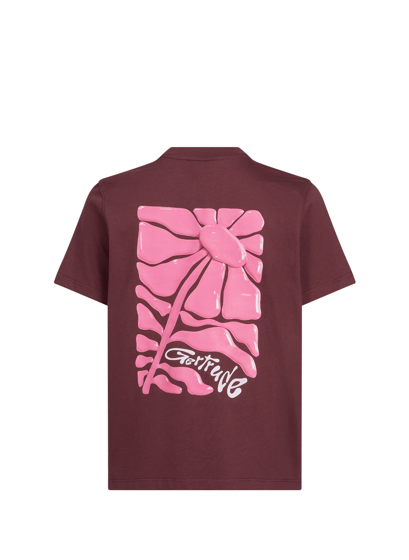 Tee-shirt droit sérigraphié GERTRUDE ET GASTON Rouge