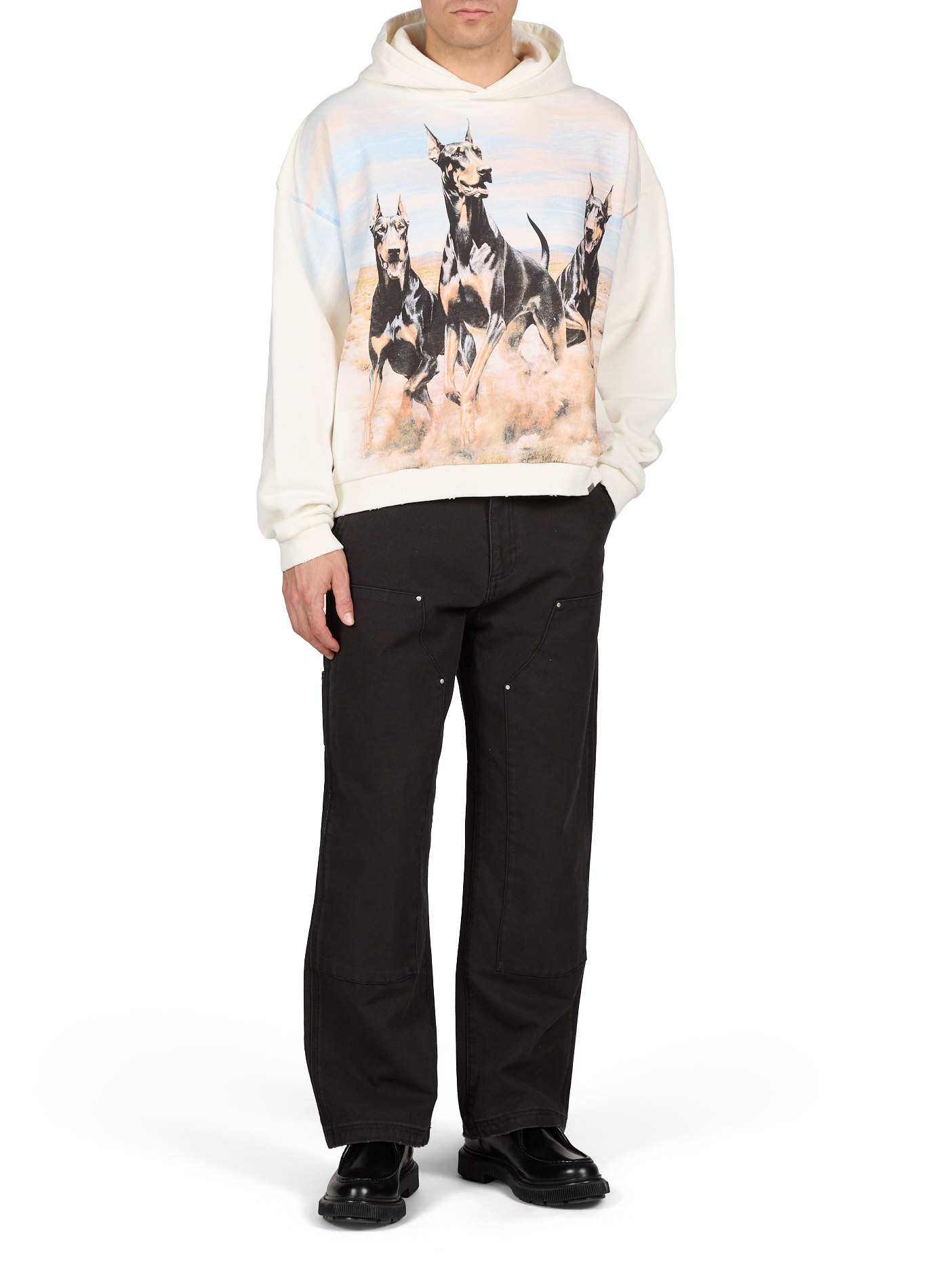 Jean droit en coton REPRESENT Noir