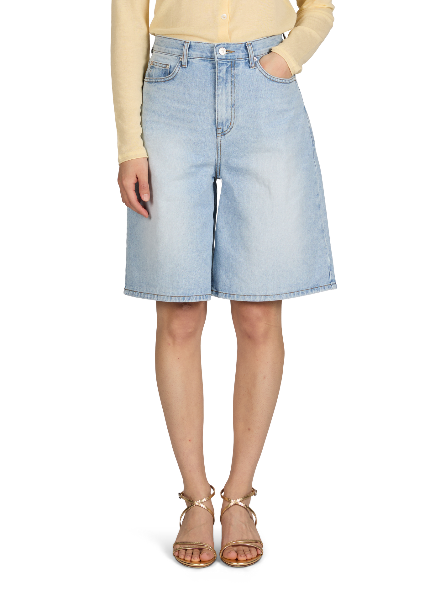 Dyed cotton shorts DUNST Blue