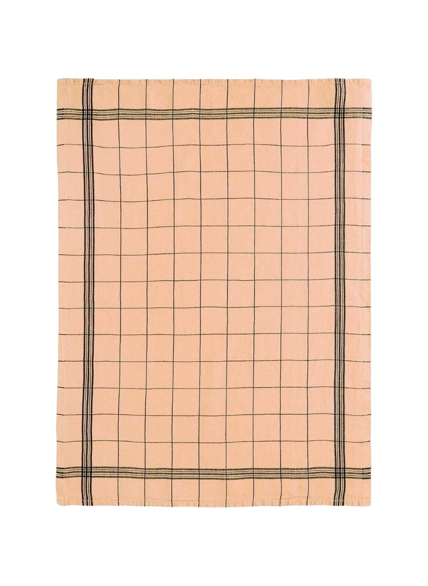 Set of 6 Bistrot linen tea towels CHARVET Pink