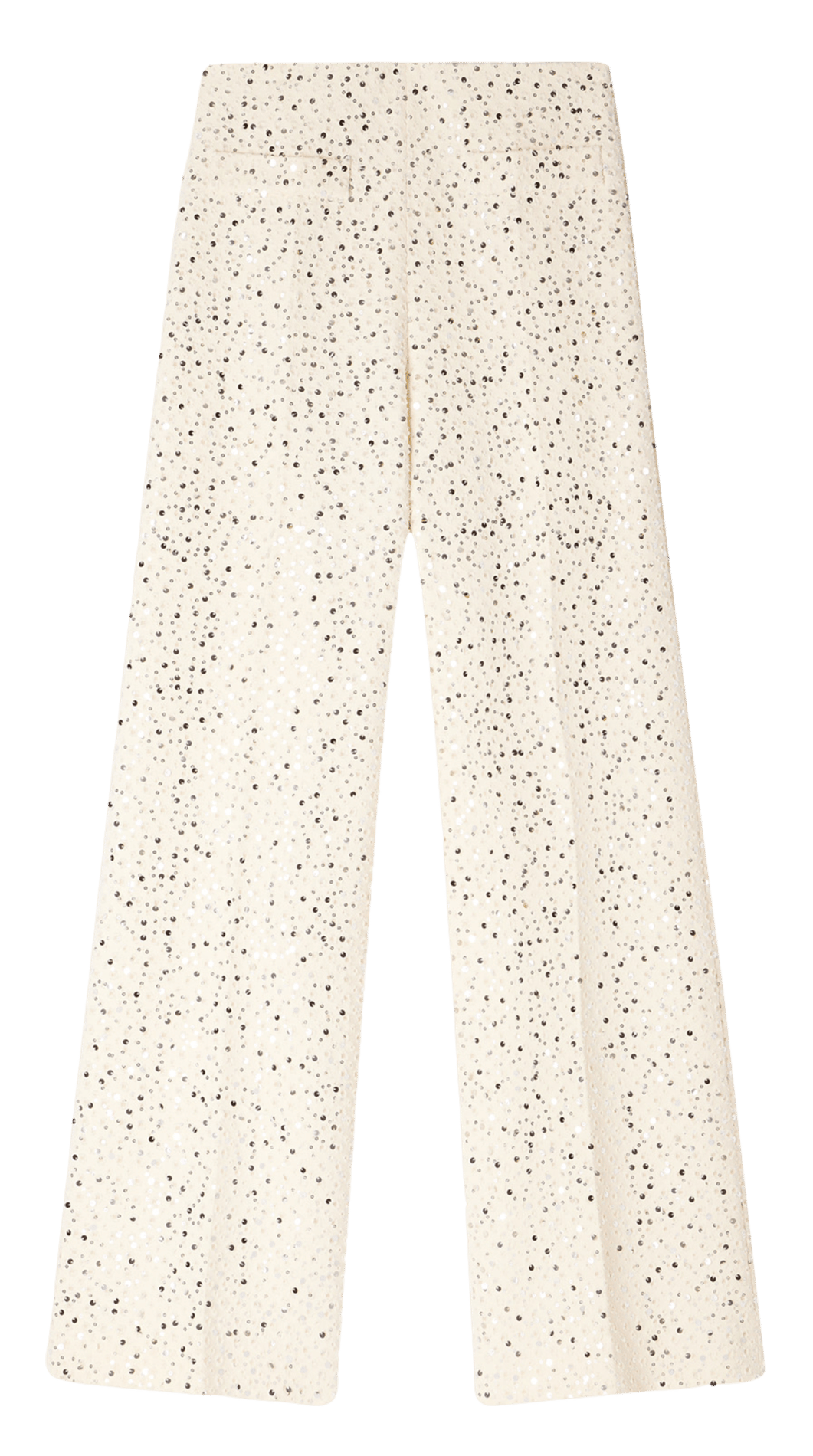 Pantalon taille haute droite à sequins SANDRO Beige