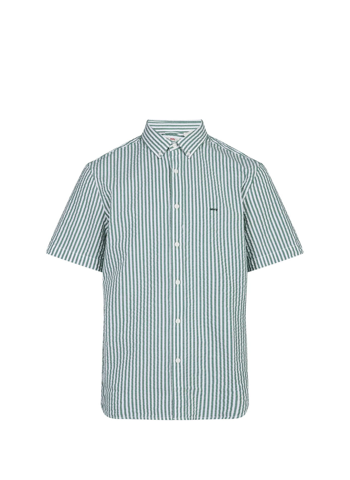 Chemise texturée à rayures en coton LEVI'S Vert