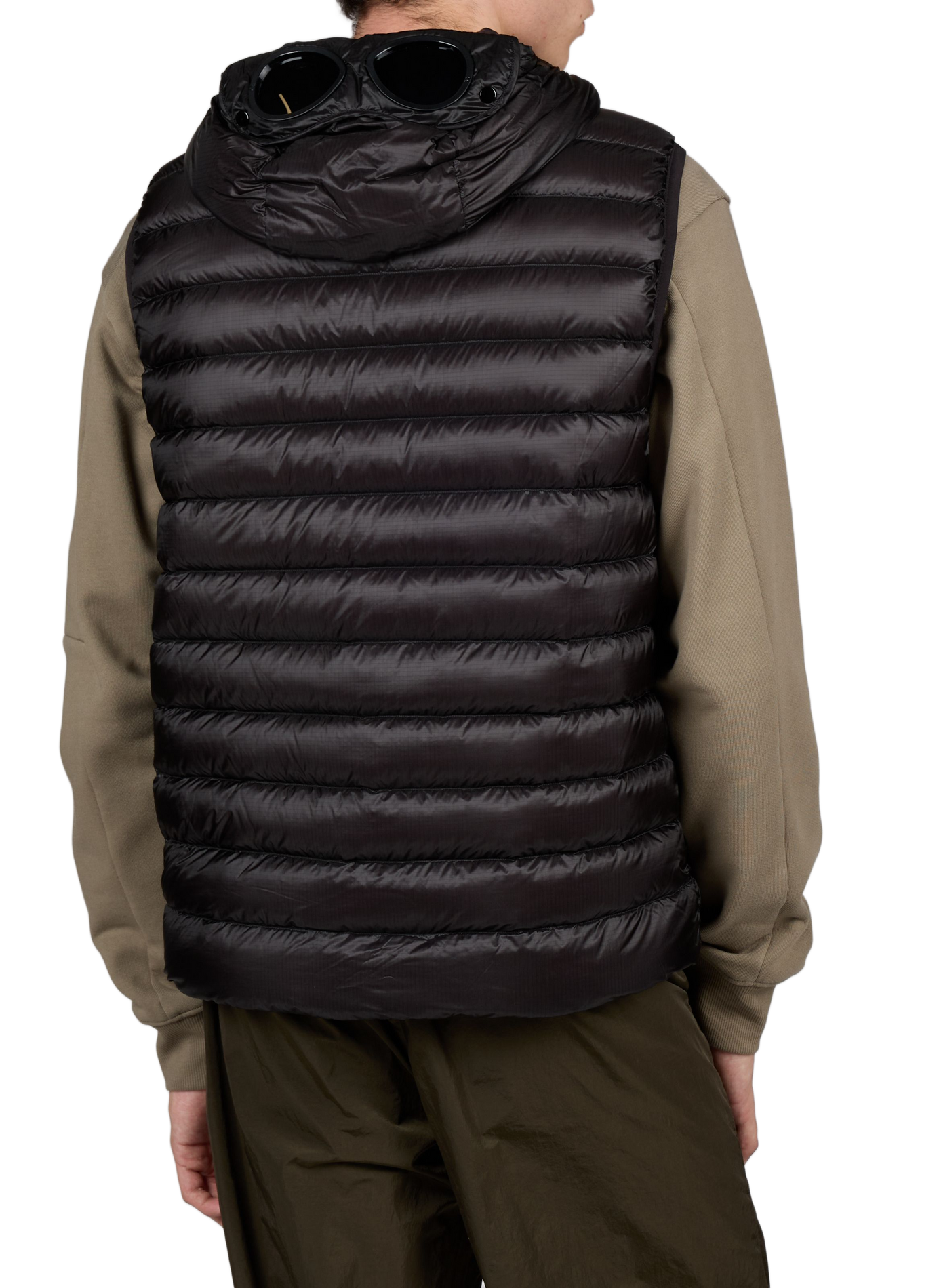 Doudoune sans manches à capuche CP COMPANY Noir